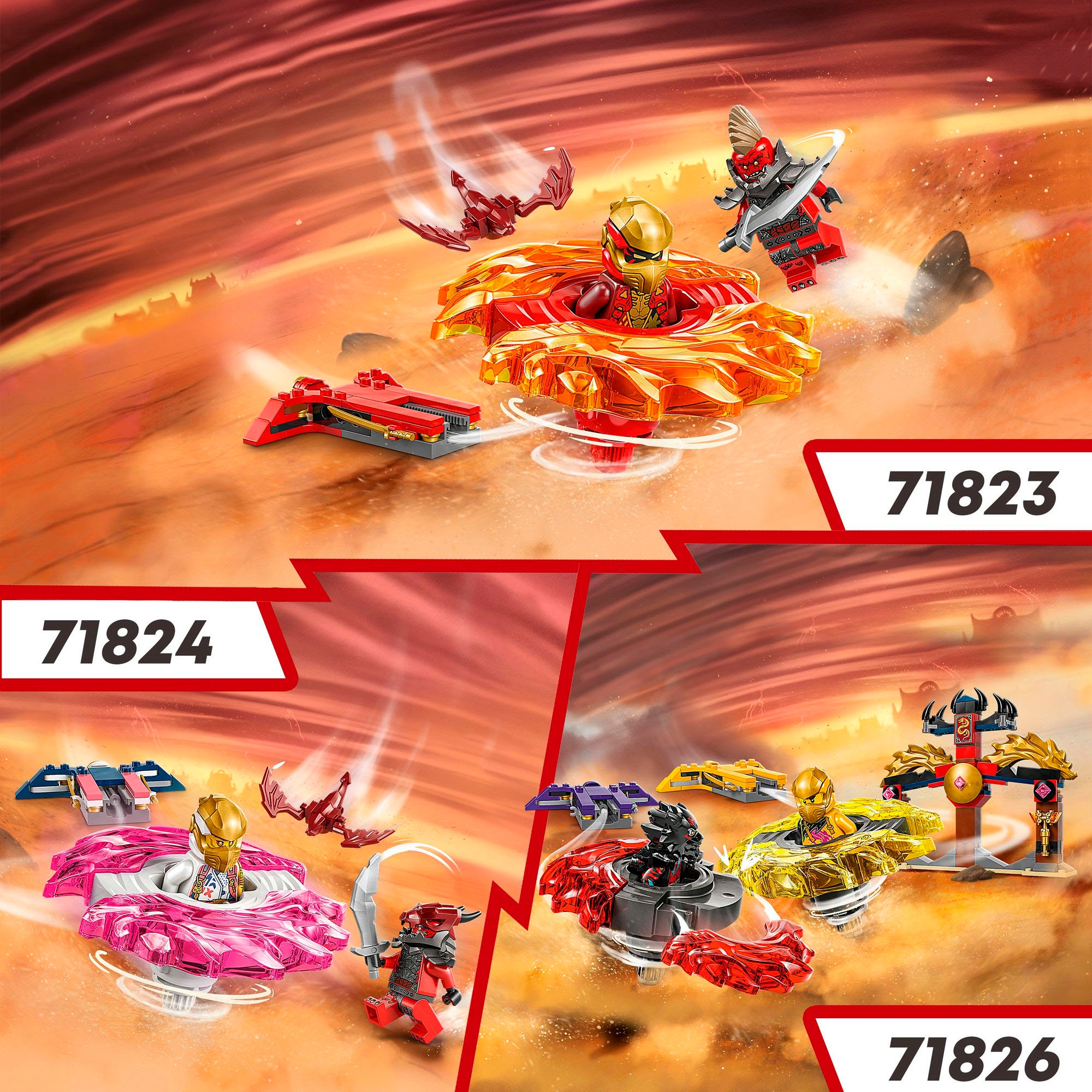 LEGO® Konstruktionsspielsteine »Kais Drachen-Spinjitzu-Spinner (71823), LEGO Ninjago«, (54 St.), Made in Europe