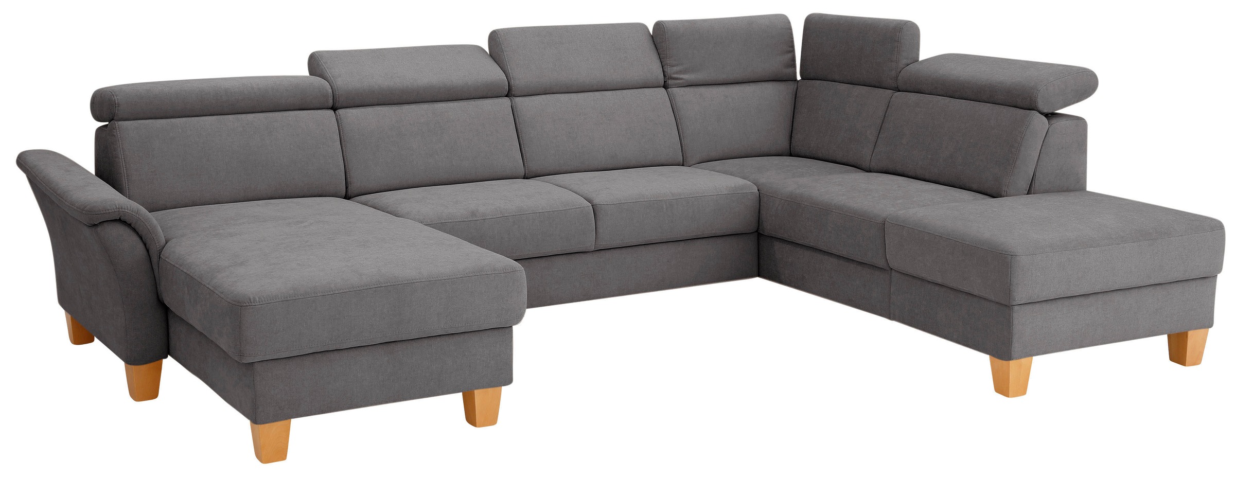 Home affaire Wohnlandschaft »Conville U-Form«, Kopfteilverstellung wahlweise mit Bettfunktion und Bettkasten