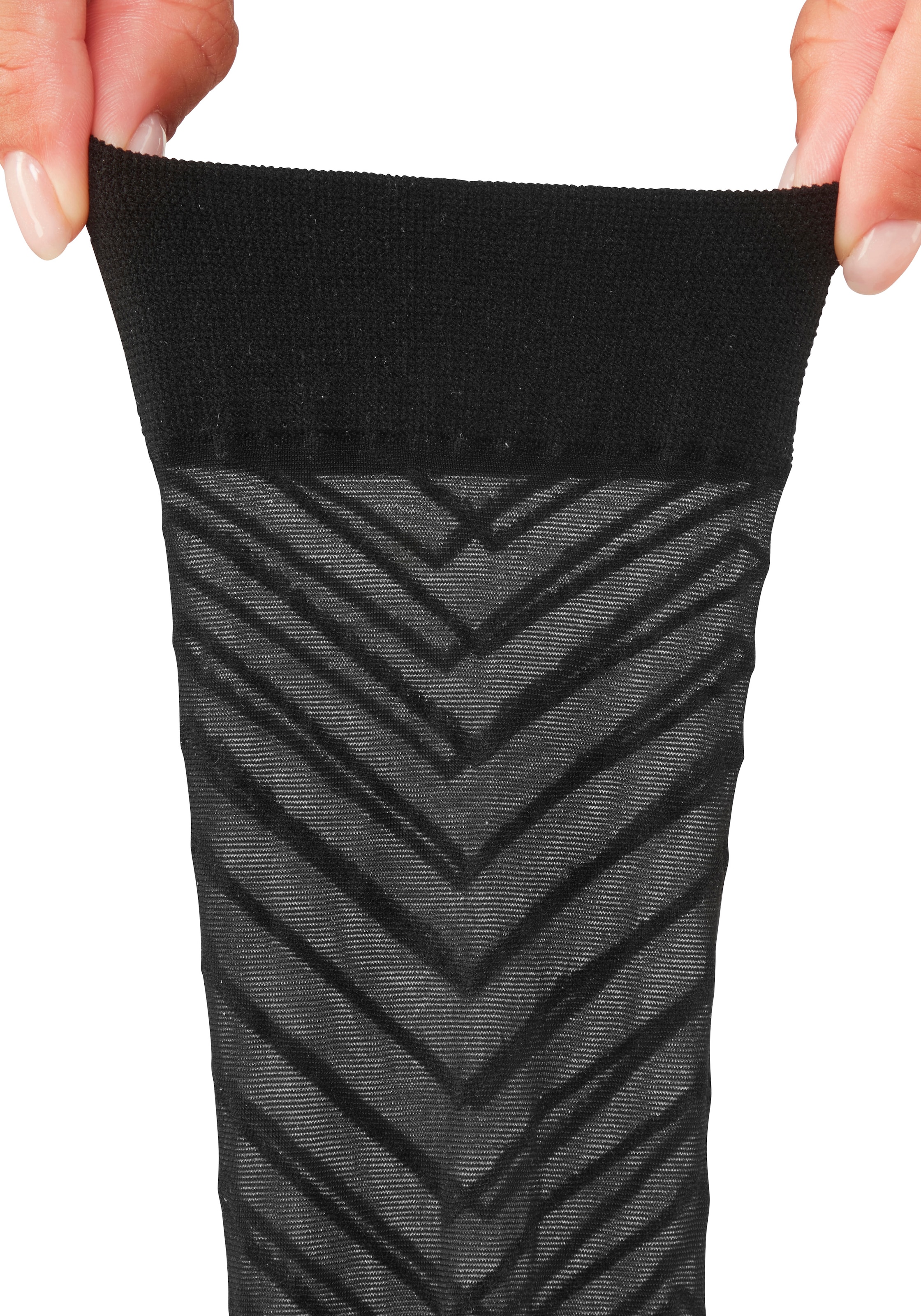 Vivance Feinsöckchen »Transparente Nylon Socken, Damen Feinstrümpfe, für Alltag und Büro« 20 DEN Packung, 2 Paar tlg. mit Streifen Design