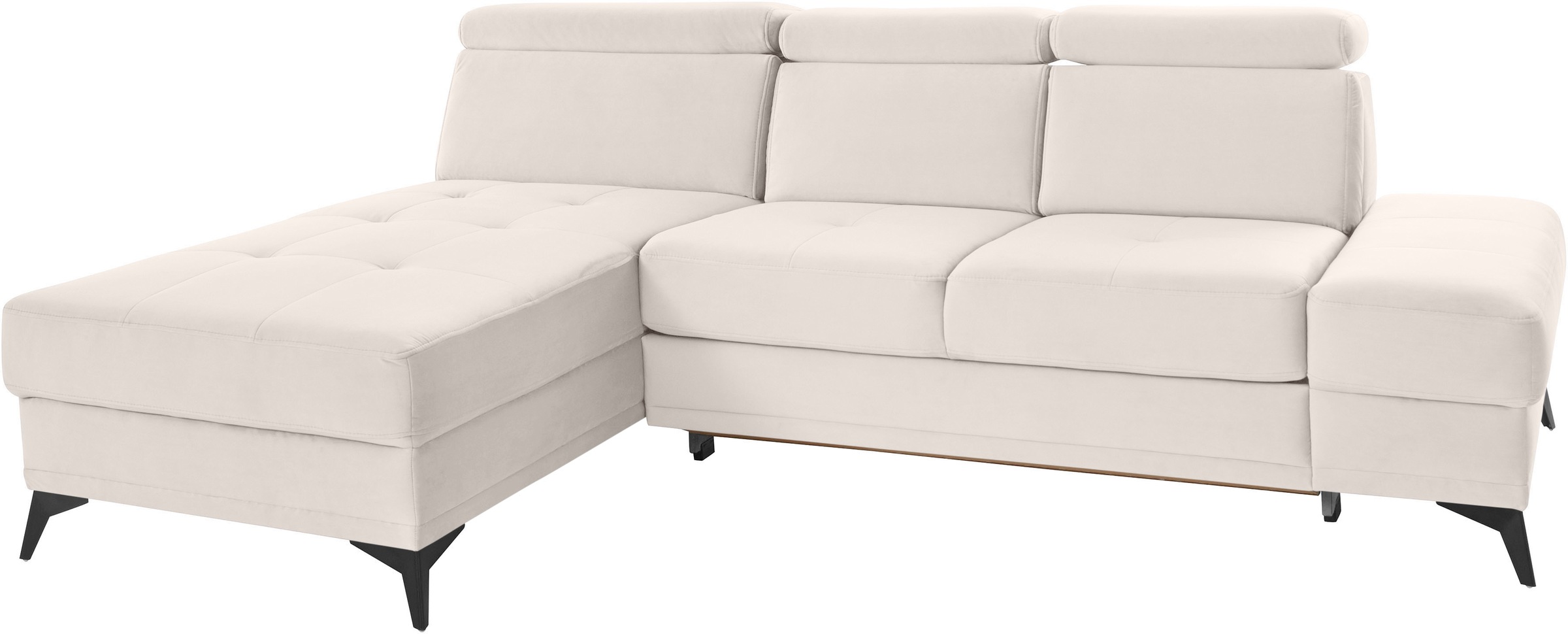 INOSIGN Ecksofa »Cardiz L-Form«, inkl.Kopfteilverstellung und Federkern wahlweise mit Bettfunktion