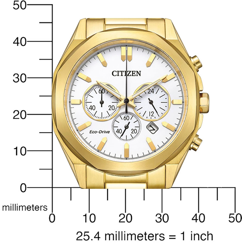 Citizen Chronograph, Armbanduhr, Herrenuhr, Solar, Stoppfunktion, Edelstahlarmband