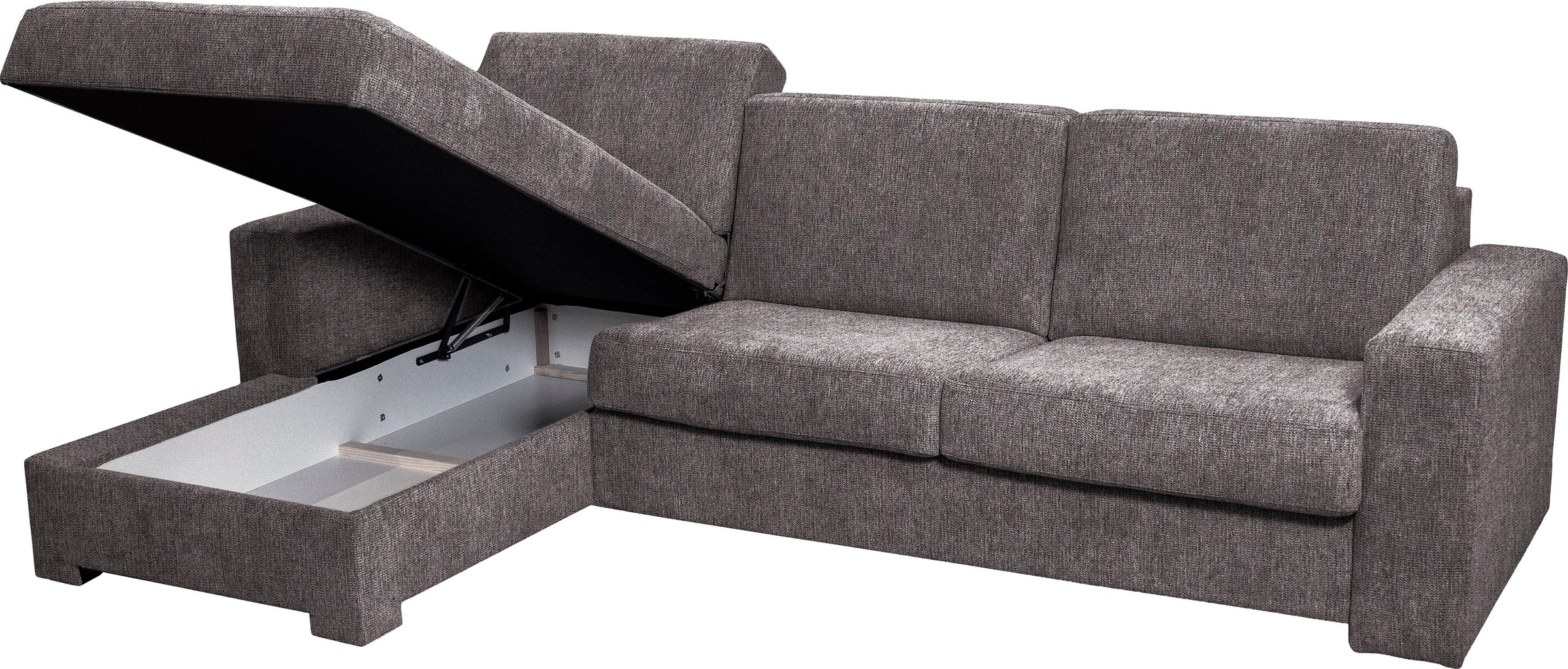 Home affaire Ecksofa »Roma "M" Matratzenhöhe 14 cm, Dauerschlaffunktion, mit Unterfederung,«, Liegemaße ca 143x198 cm, L-Form