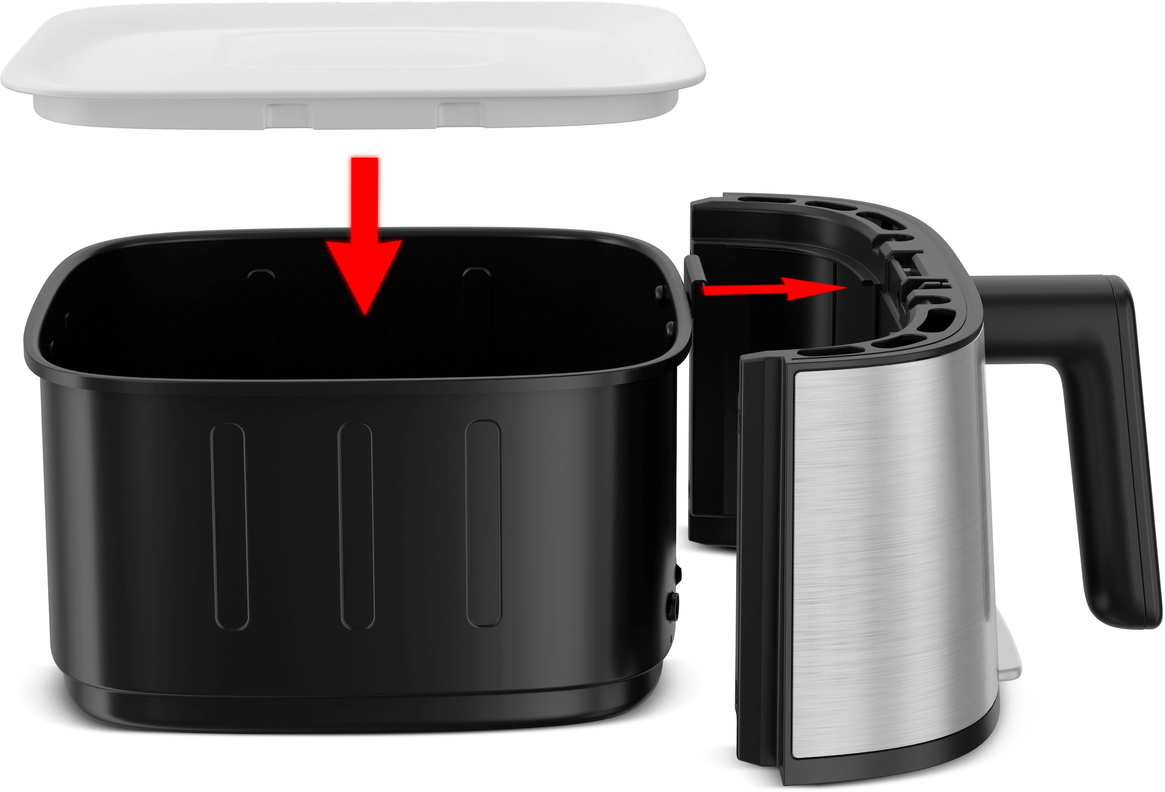 Tefal Heißluftfritteuse »EY552D Easy Fry Silence Deluxe«, 1670 W