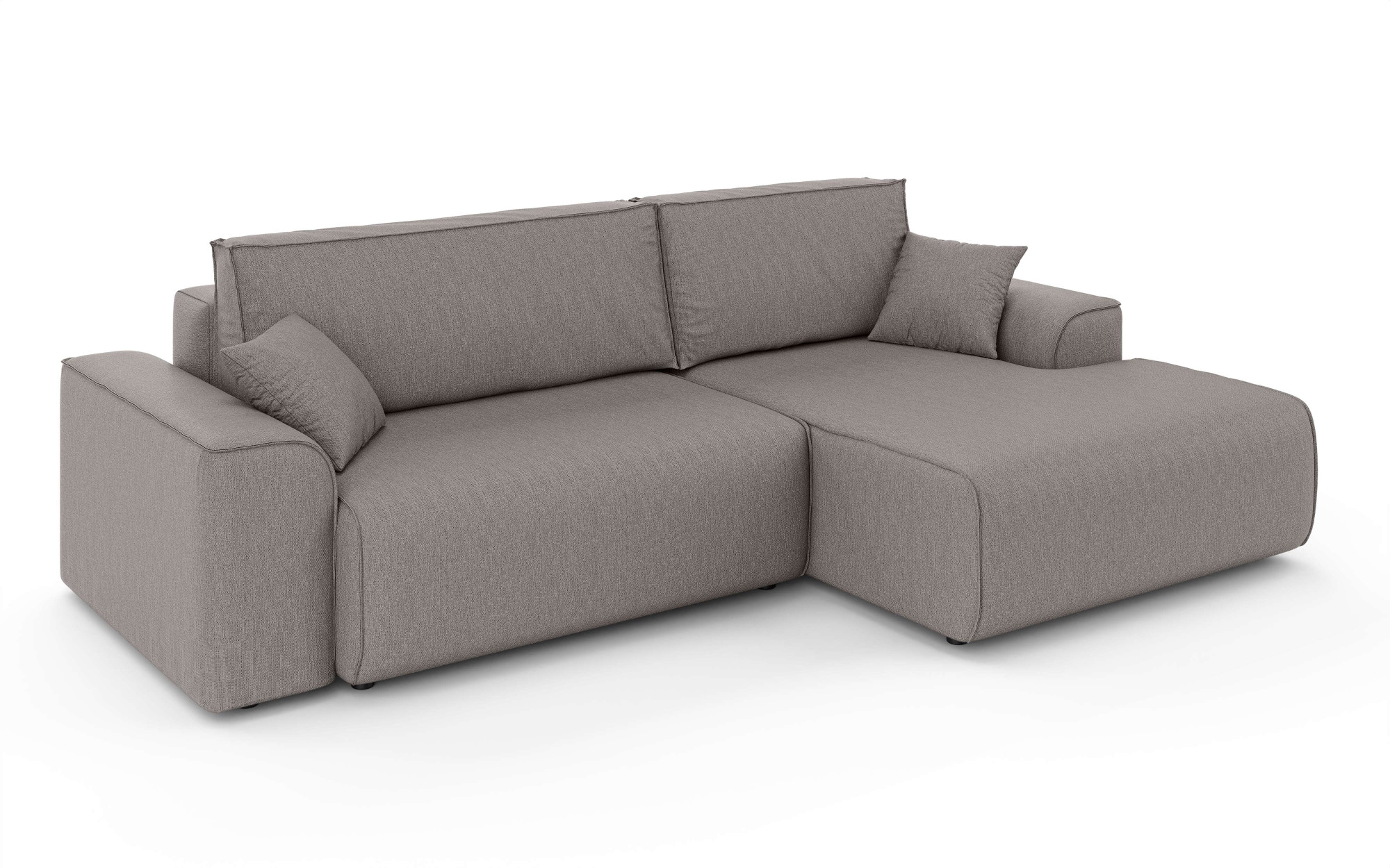 Home affaire Ecksofa »Santenay mit Bettfunktion und Bettkasten, Maße: B/T/H 266/164/90 cm«, L-Form mit Wellenfederung, Schlaffläche: 140x213 cm, auch in Cord