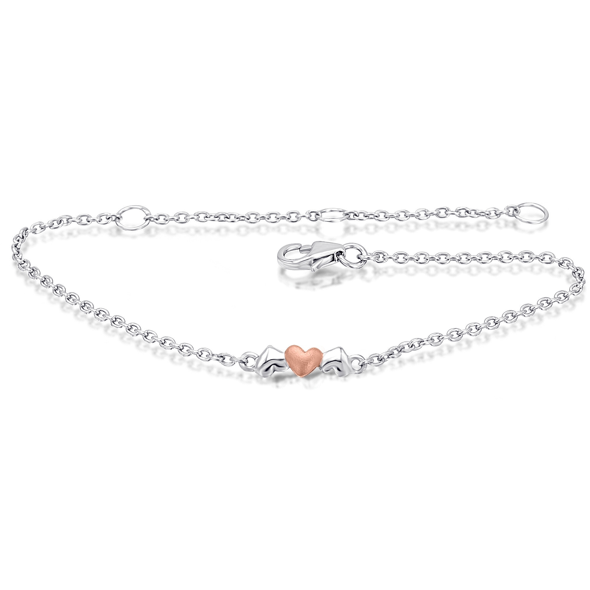 Bild von ONE ELEMENT Silberarmband »Herz Armband aus 925 Silber 19 cm Ø«, Damen Silber Schmuck Herz