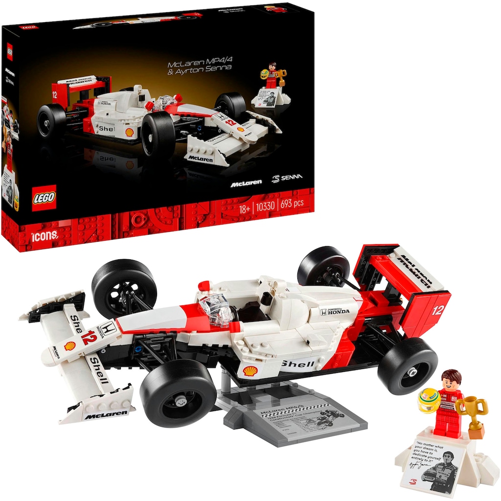 LEGO® Konstruktionsspielsteine »McLaren MP4/4 & Ayrton Senna (10330), LEGO® Icons«, (693 St.), Made in Europe