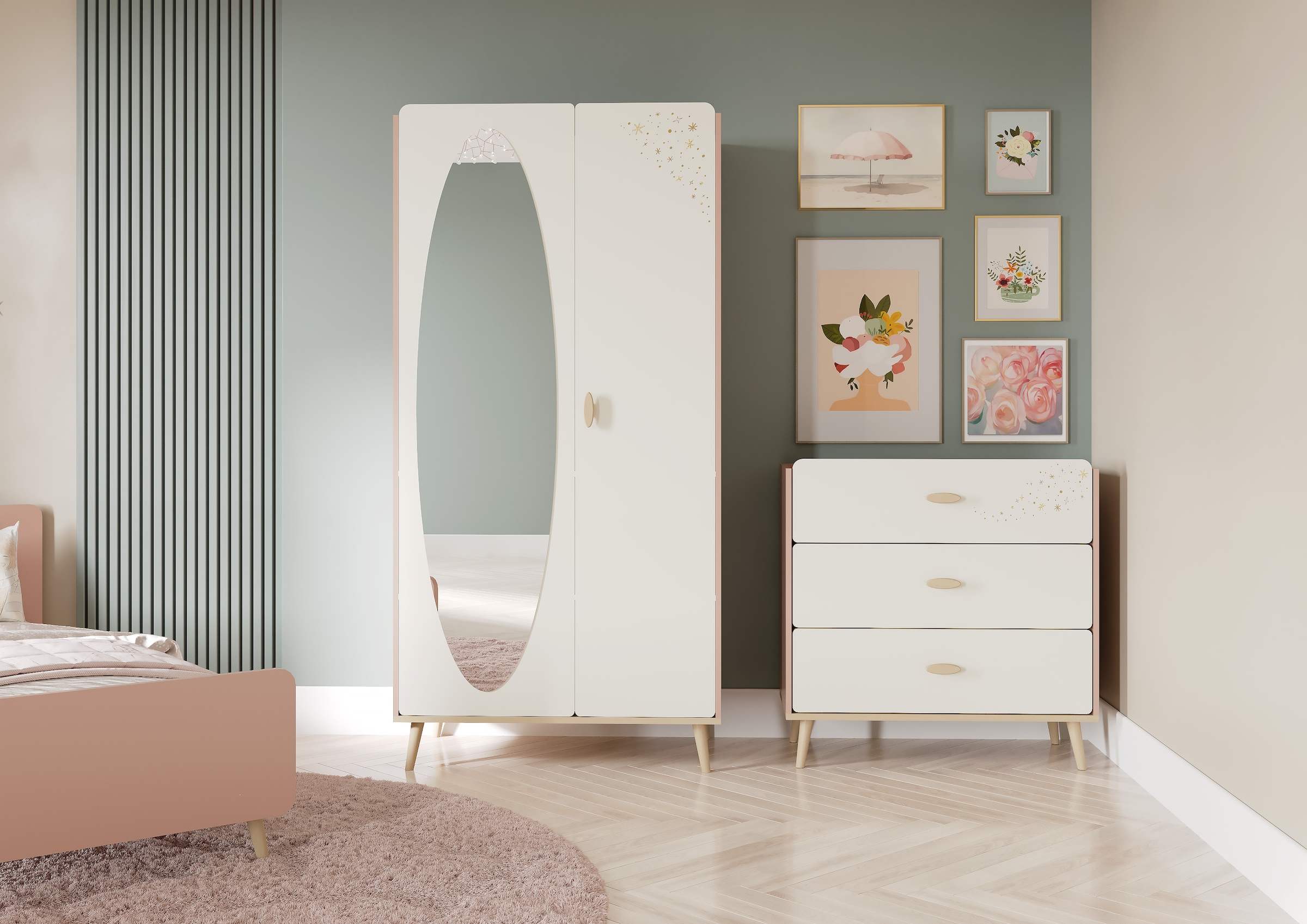 Demeyere GROUP Kommode »Suzie«, Kommode 3 Schubladen fur Kinderzimmer