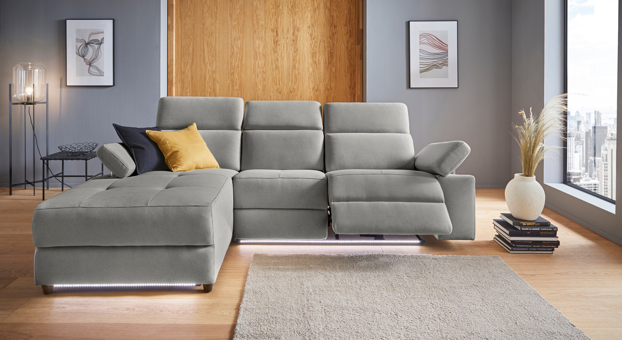 Places of Style Ecksofa »Kilado, L-Form,«, mit Relaxfunktion, verstellbarer günstig online kaufen