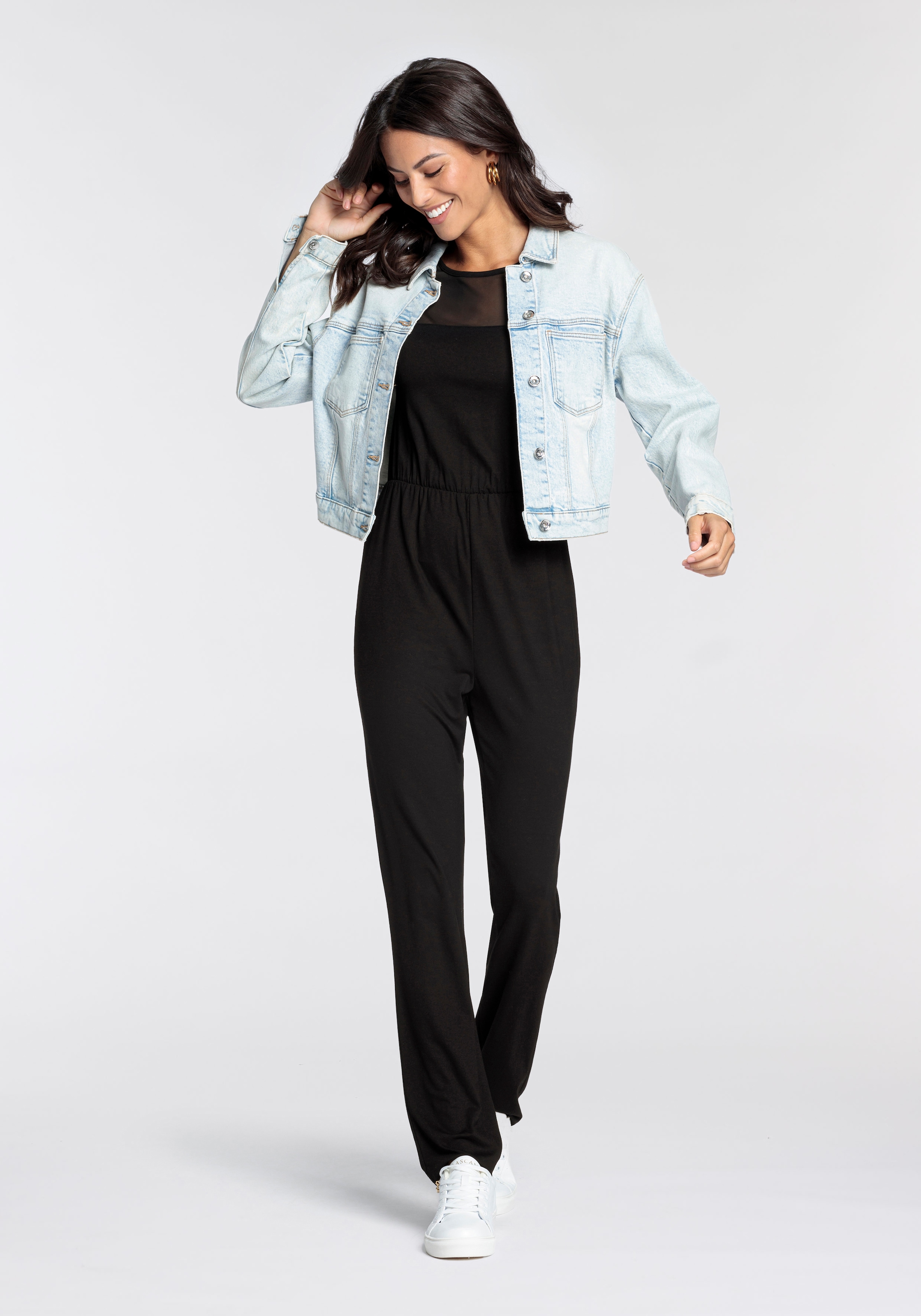 Melrose Overall, mit Mesh-Detail im Ausschnitt - NEUE KOLLEKTION