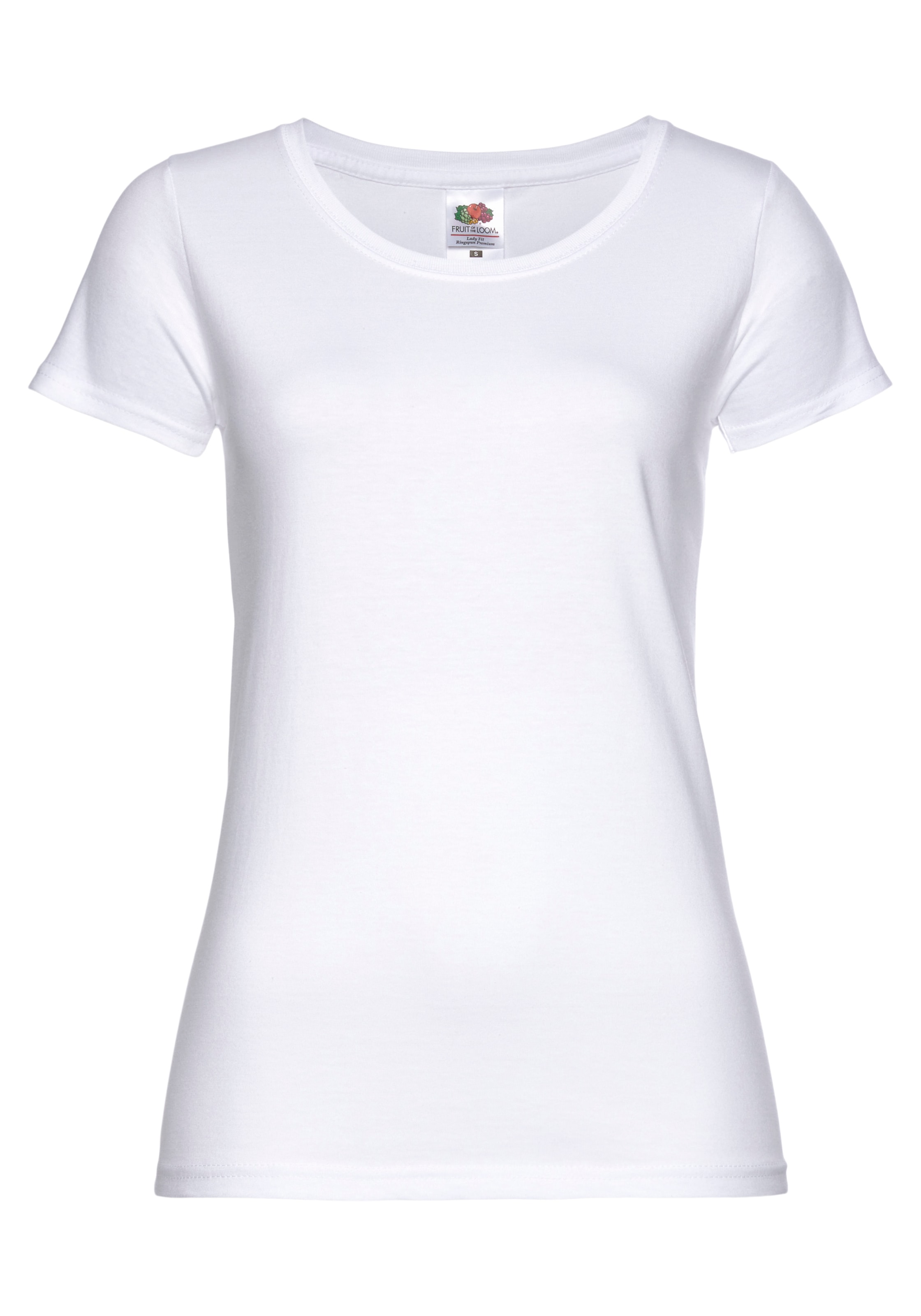Fruit of the Loom Rundhalsshirt »Lady Fit Premium« Packung, 2er-Pack, 2 Stk.