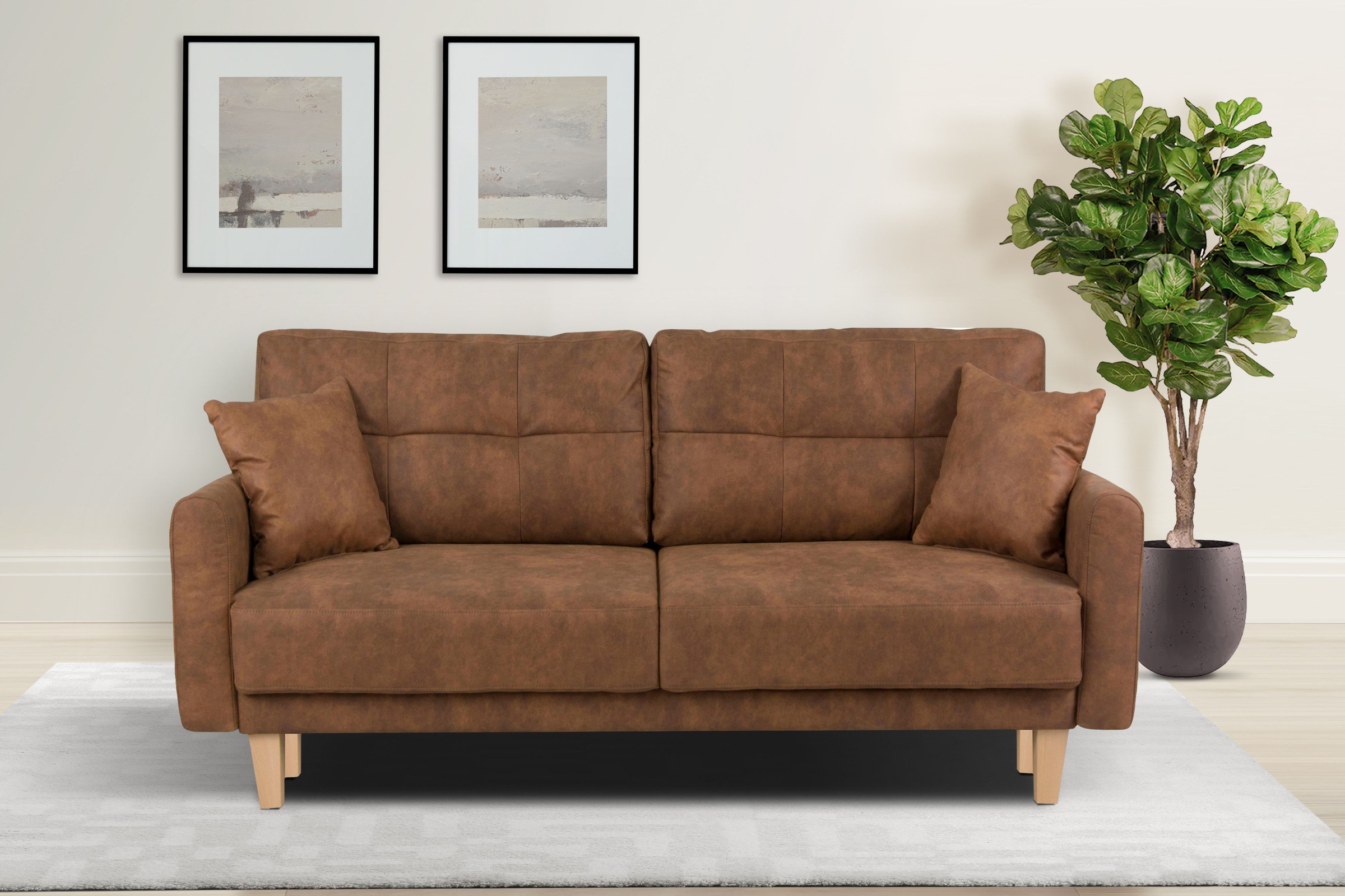 Home affaire 2-Sitzer "TRIPLO mit Wellenunterfederung, Maße B/T/H: 165/100/ günstig online kaufen