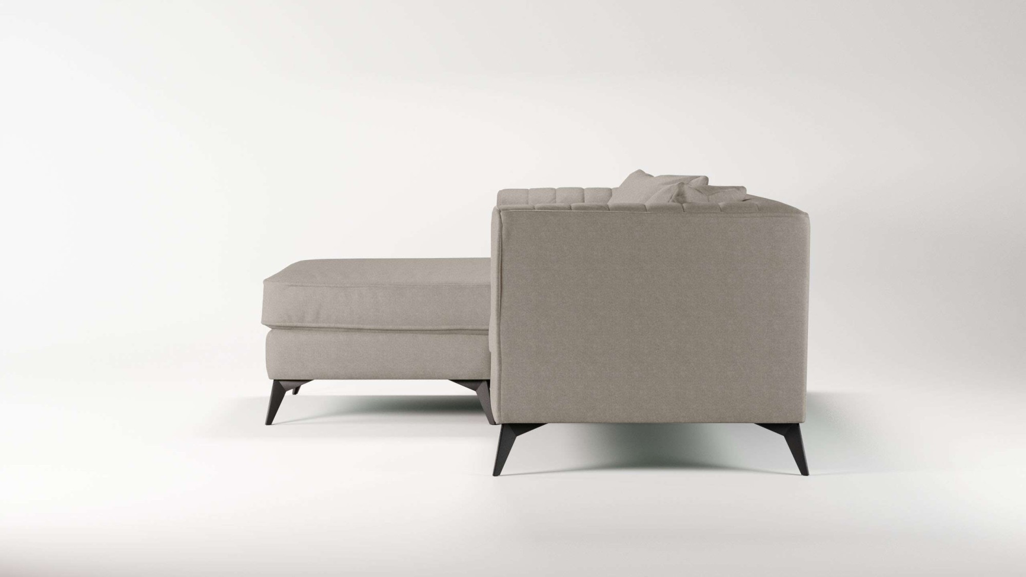 Home affaire Ecksofa »MATTHEW L-Form ideal für kleine Räume, Maße B/T/H: 201/162/74 cm« elegantes Designsofa, feine Steppung im Rücken, incl. Zierkissen