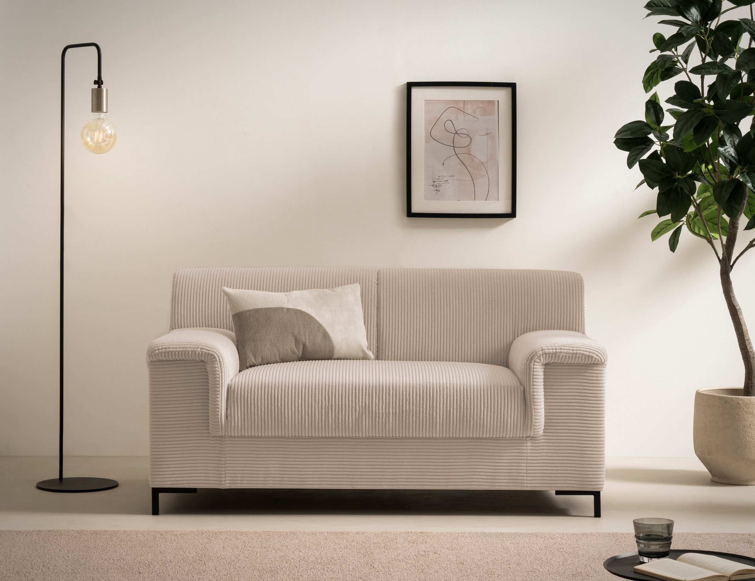 INOSIGN 1,5-Sitzer »Jamie 2 B/T/H: 144/81/76 cm, auch in Cord«, zeitlos, mo günstig online kaufen