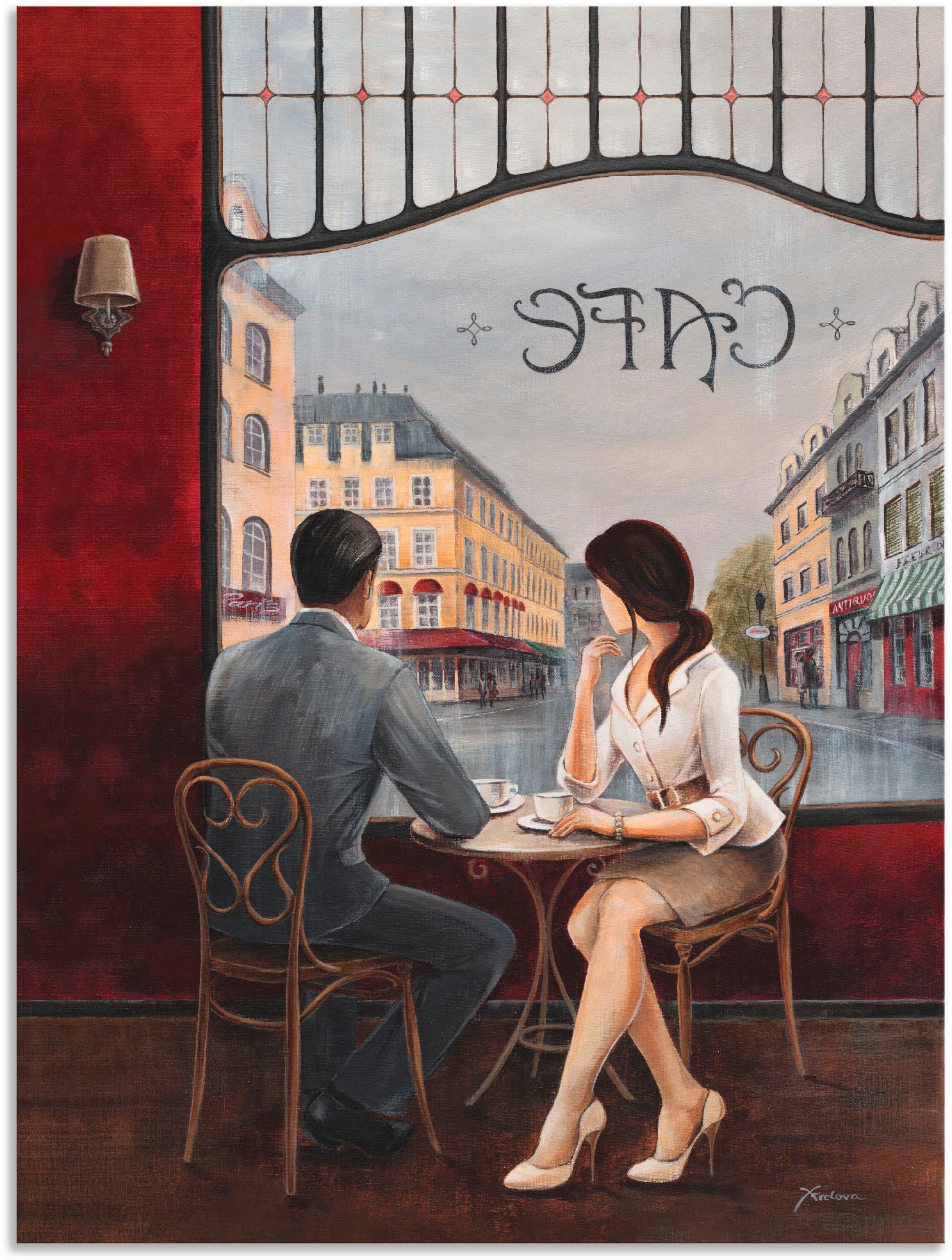 Artland Wandbild »Café«, Restaurant & Cafés, (1 St.), als Alubild, Outdoorb günstig online kaufen