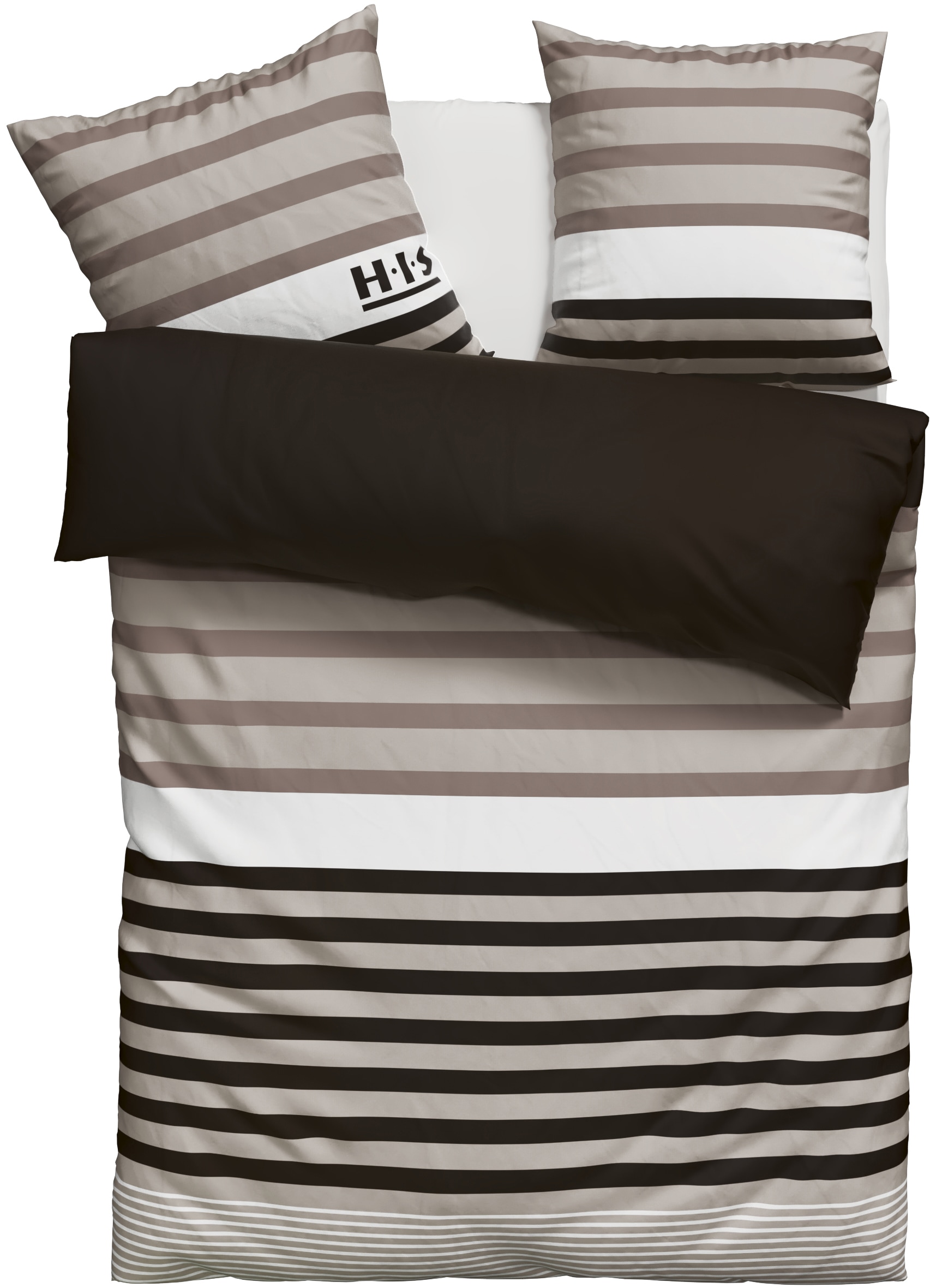 H.I.S Bettwäsche »Majoran« 2 Stk. tlg. gestreifte Bettwäsche in verschiedenen Qualitäten