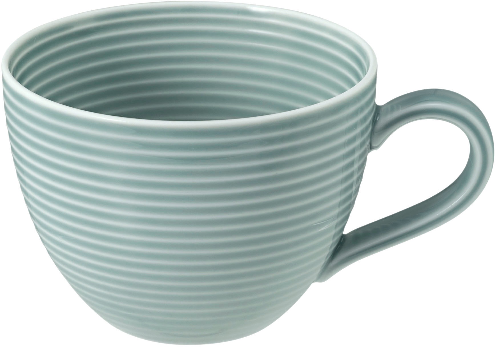 Seltmann Weiden Kaffeeservice »Geschirr-Set, Service Beat«, (Set, 18 tlg.), Teller, Tassen, Untertassen, Rillendekor, 18 Teile, für 6 Personen