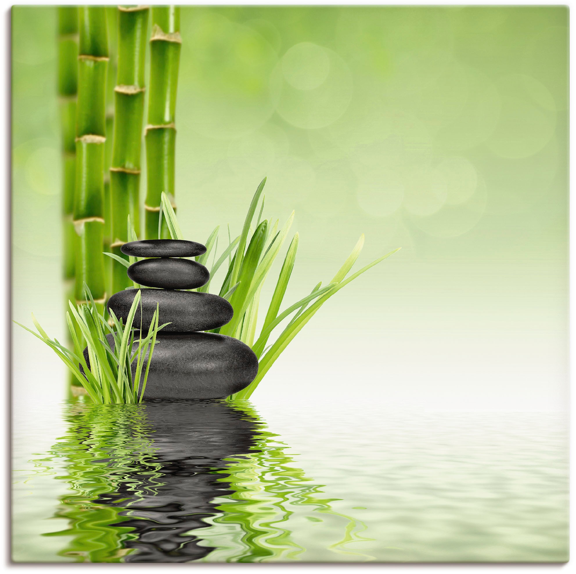 Artland Wandbild »Spa Steine« Spa 1 Stk. tlg. als Alubild, Outdoorbild, Lei günstig online kaufen