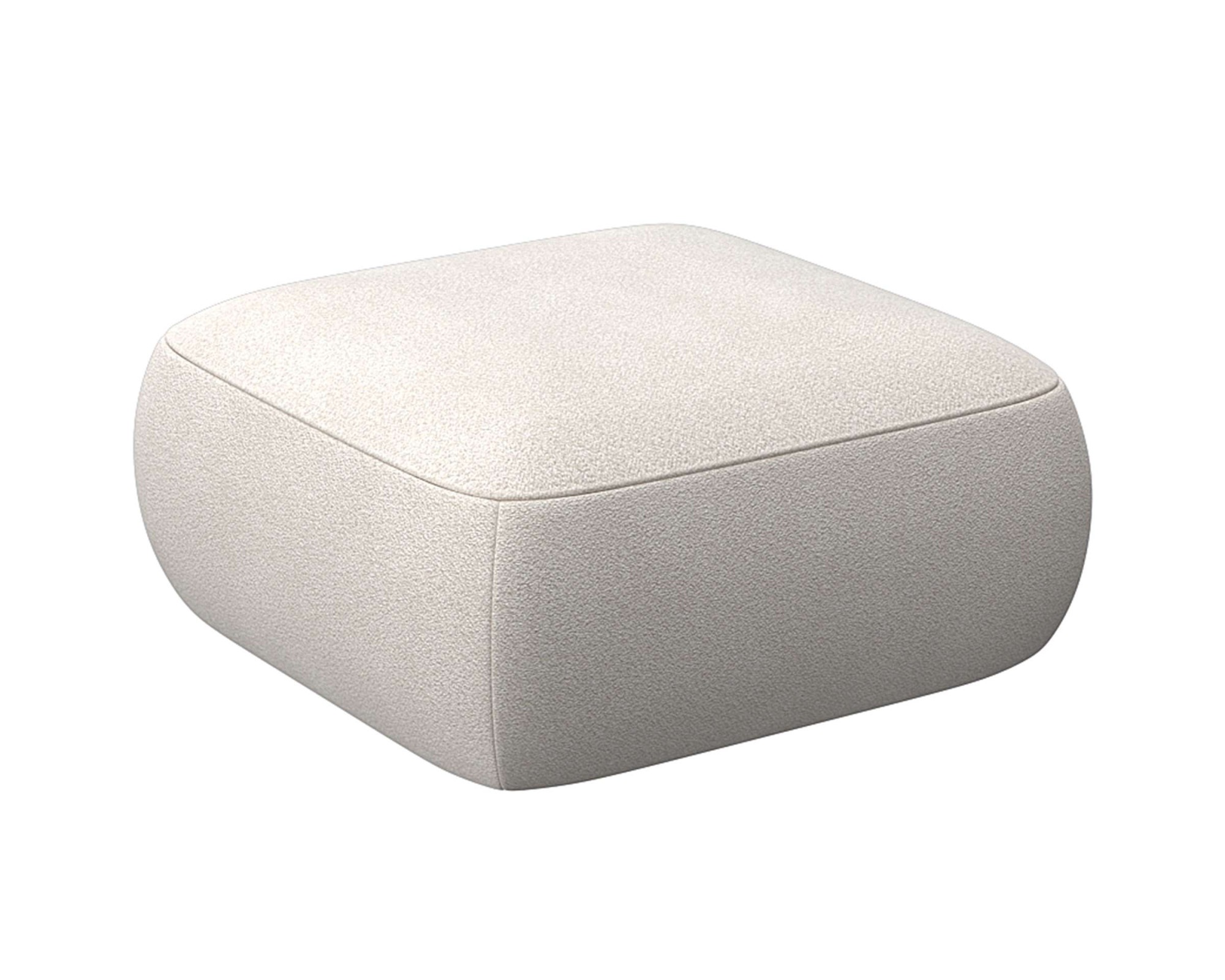 FLEXLUX Pouf »Torino, rund, bodennah, Sitzhocker, Polsterhocker«, Modernes, organisches Hocker-Design, Kaltschaum, Wellenunterfederung