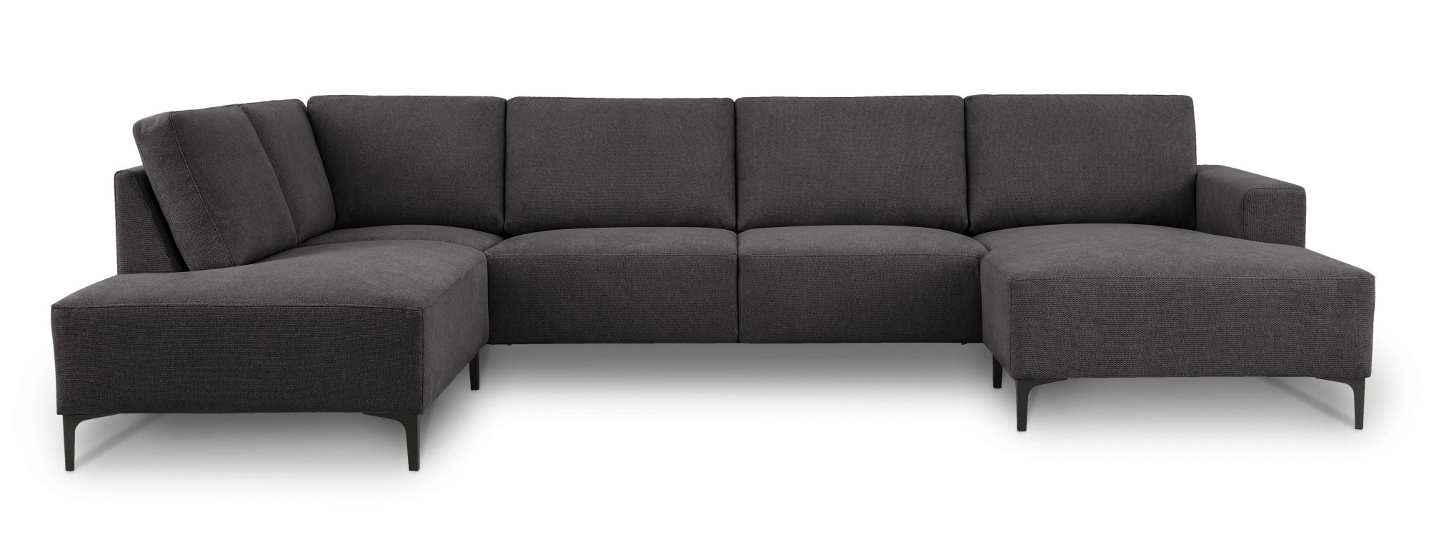 Home affaire Wohnlandschaft »Tournon U-Form, XXL Sofa, Breite 333 cm, Webstoff, Chenille«, Designsofa im nordischen Stil, Wellenunterfederung, Metallfüße