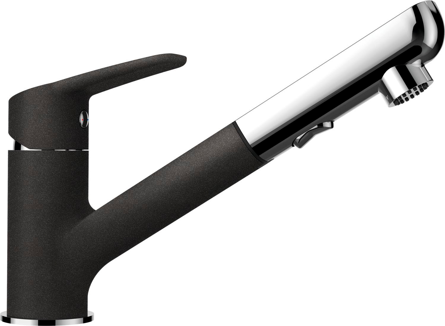 Küchenarmatur SCHOCK "Daja", schwarz (onyx, schwarz), B:20,1cm H:16,2cm Ø:5cm