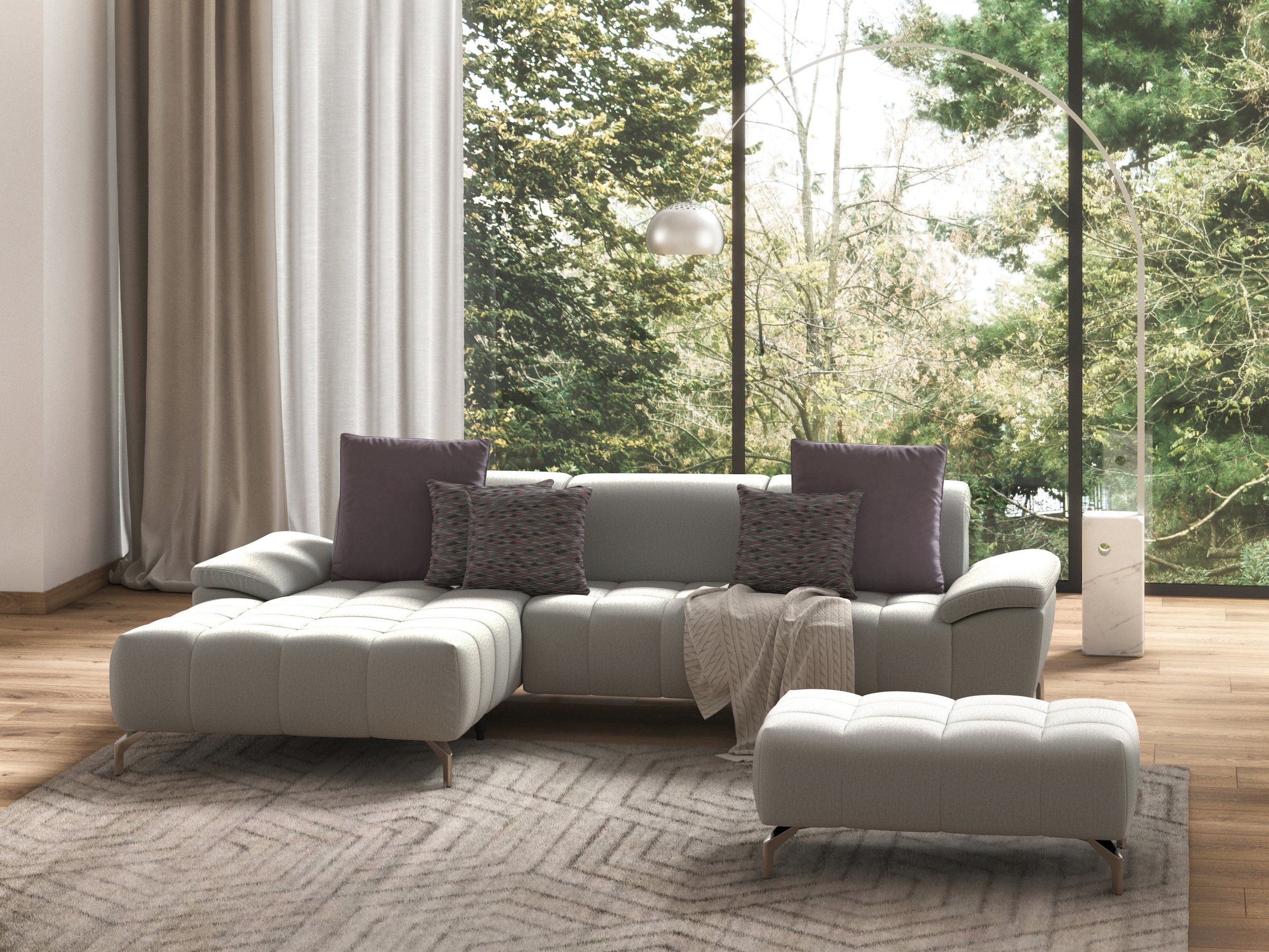 sit&more Ecksofa »Cool L-Form«, wahlweise mit Kopfteilverstellung und Vorzi günstig online kaufen