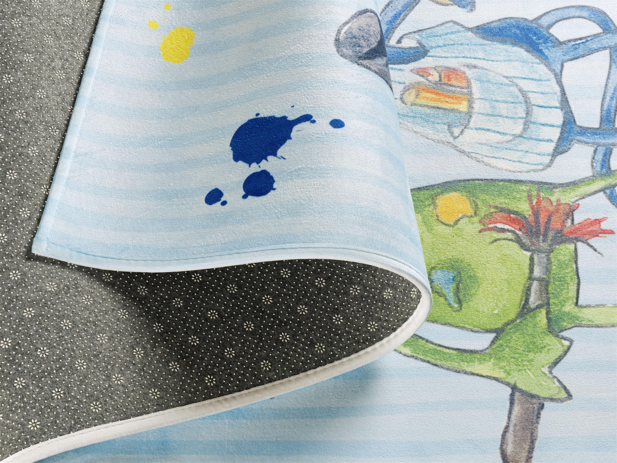 Die Lieben Sieben Kinderteppich »LS-211«, rechteckig, 6 mm Höhe, Stoff Druck, weiche Microfaser, Kinderzimmer