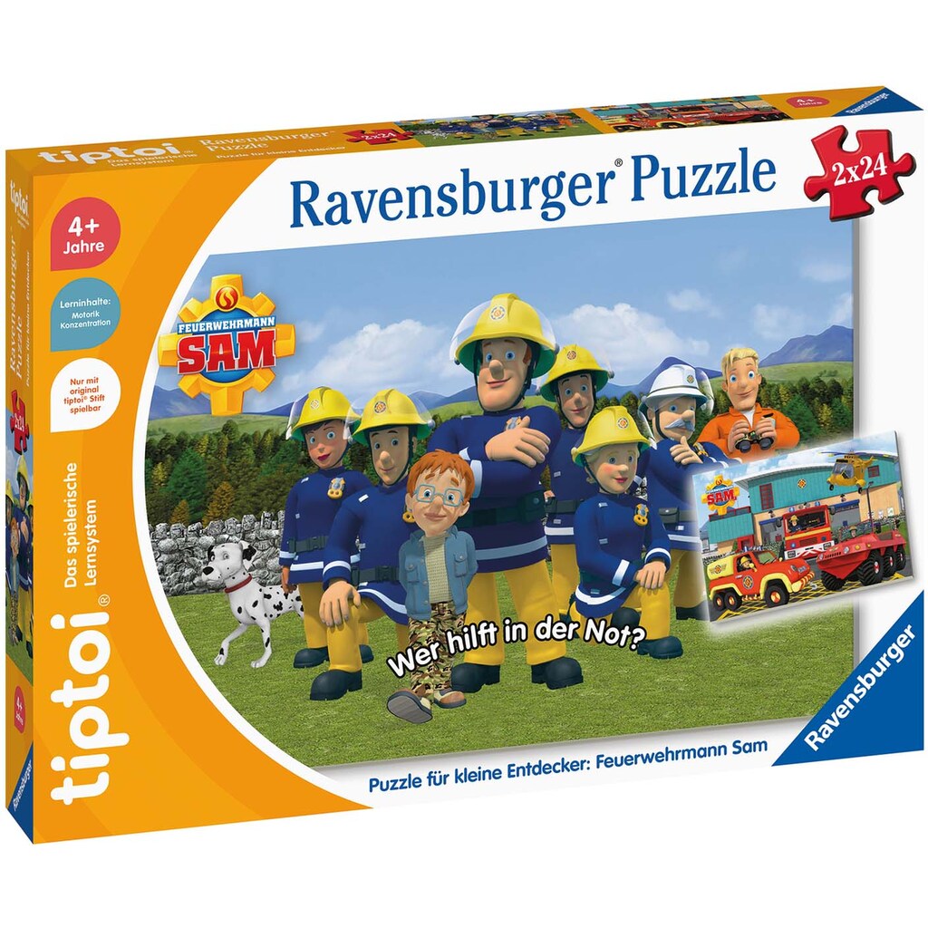 Ravensburger Puzzle »tiptoi® Puzzle für kleine Entdecker: Feuerwehrmann Sam«