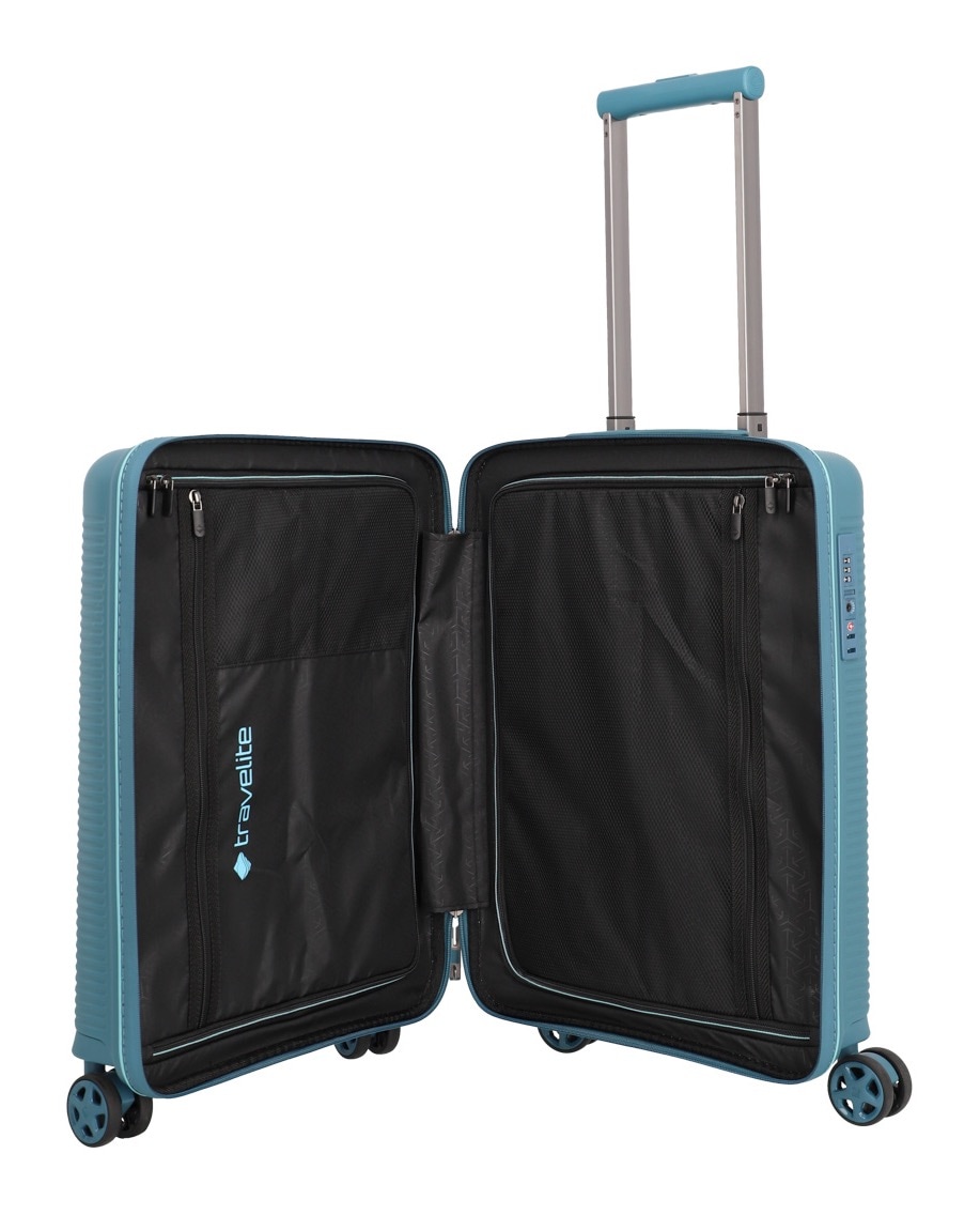 travelite Hartschalen-Trolley »ROOMER S«, 4 Rollen, Reisegepäck Hartschalen-Koffer TSA-Schloss Handgepäck