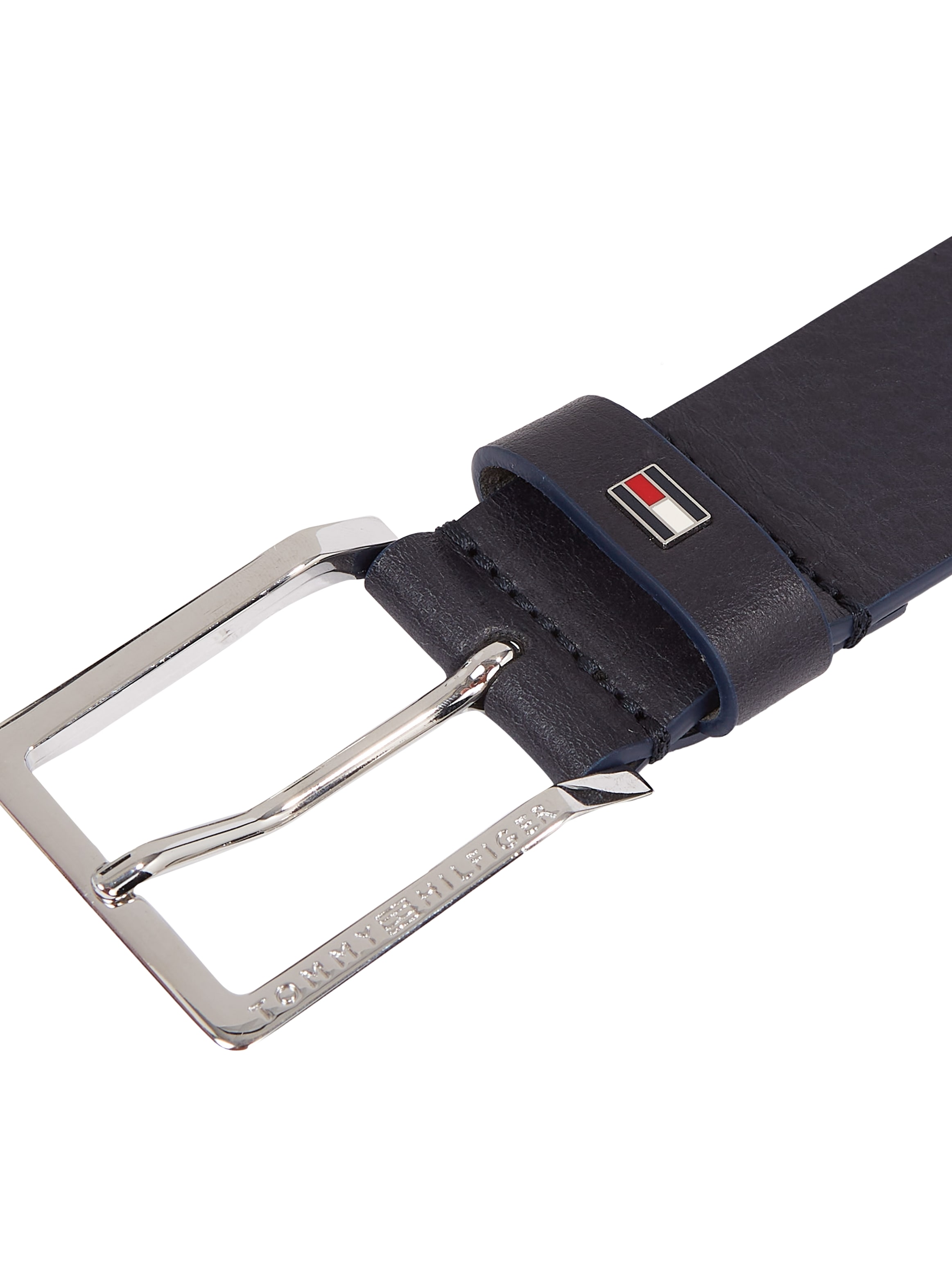 Tommy Hilfiger Ledergürtel »Oliver« mit Kontrast-Schnalle und Logoschlaufe