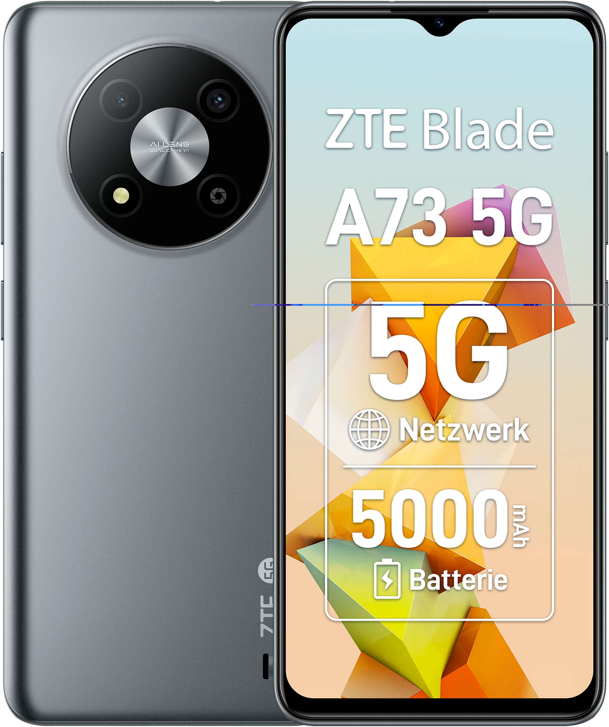 ZTE Smartphone »Blade A73 5G«, grau