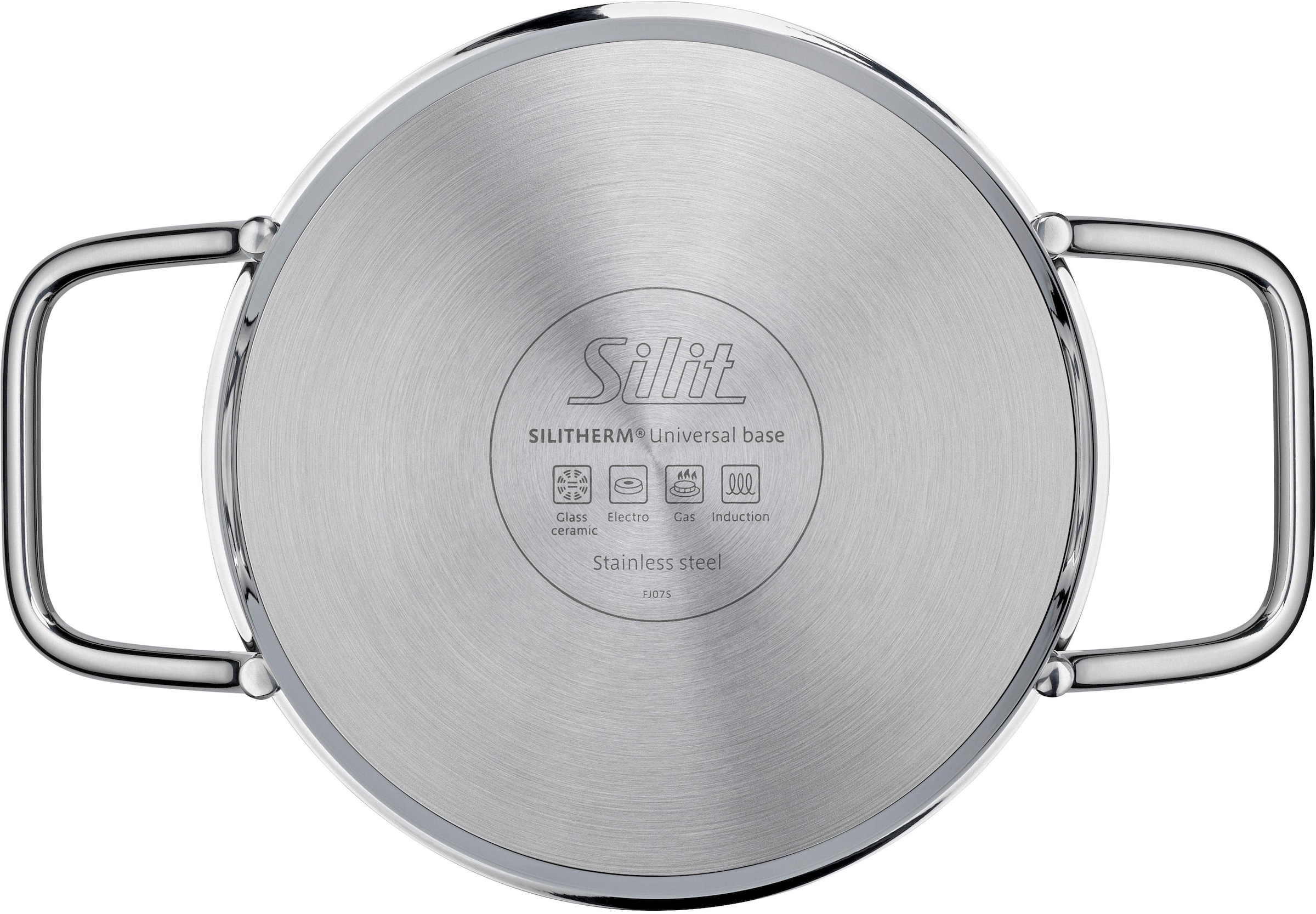 Silit Bratentopf »Extra Cook, mit Glasdeckel«, Edelstahl 18/10, (2 tlg.), SiliTherm Universalboden, induktionsgeeignet, spülmaschinengeeignet