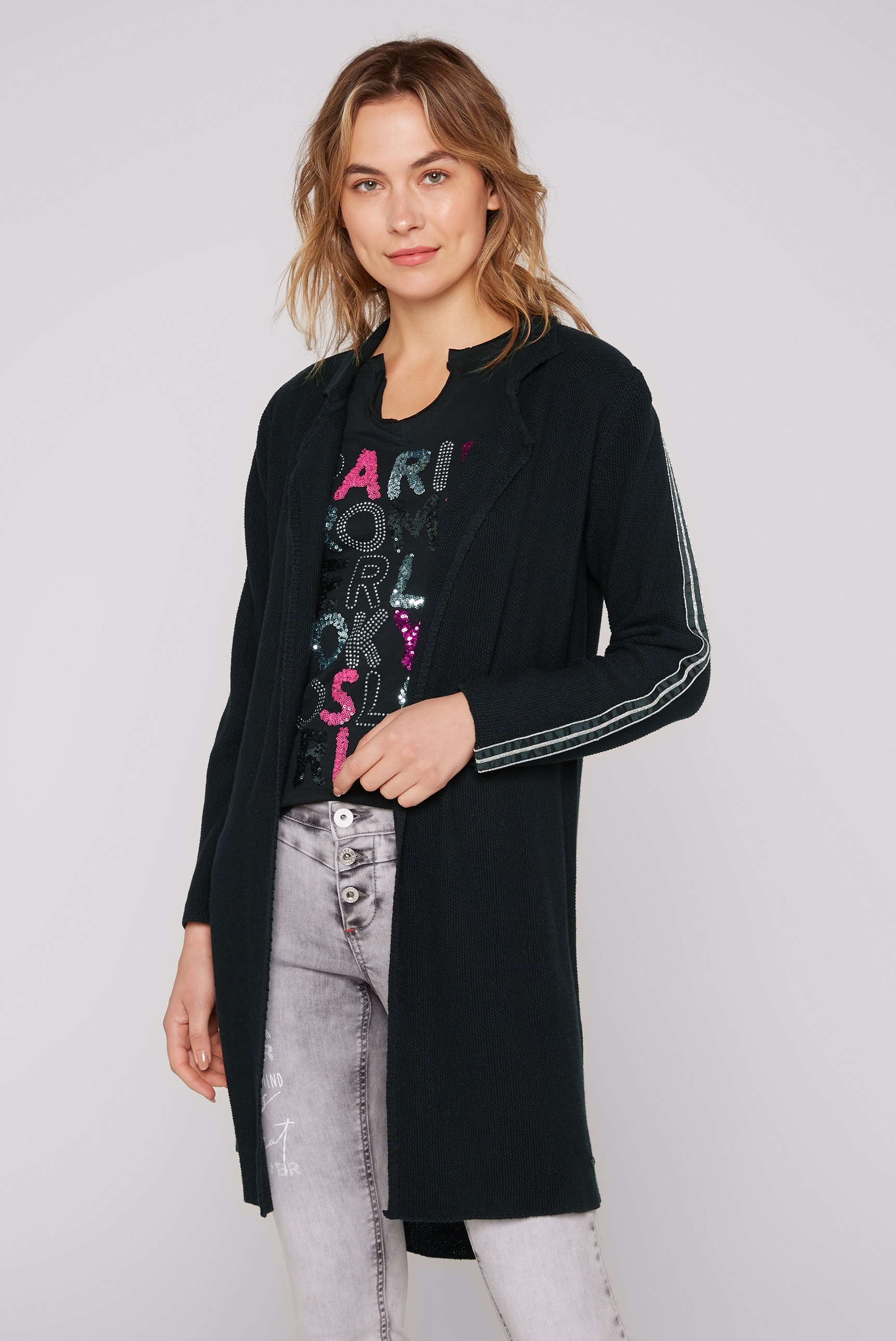 SOCCX Cardigan, mit Perlmuster