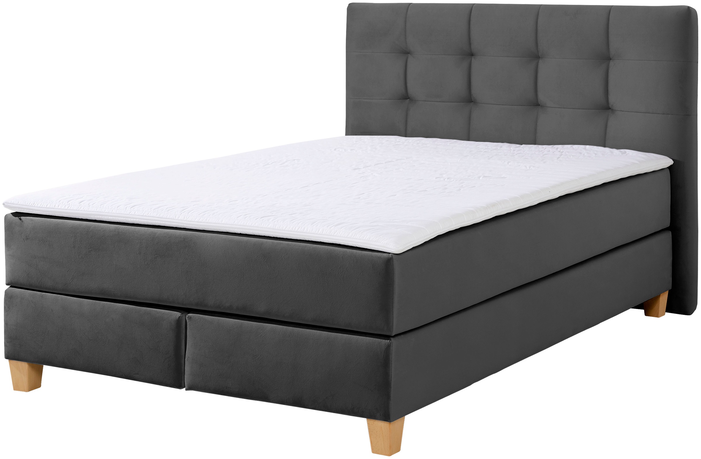 4. Bild von Home affaire Boxspringbett »Moulay«, inkl. Topper, in Überlänge 220 cm, 3 Härtegrade, auch in H4