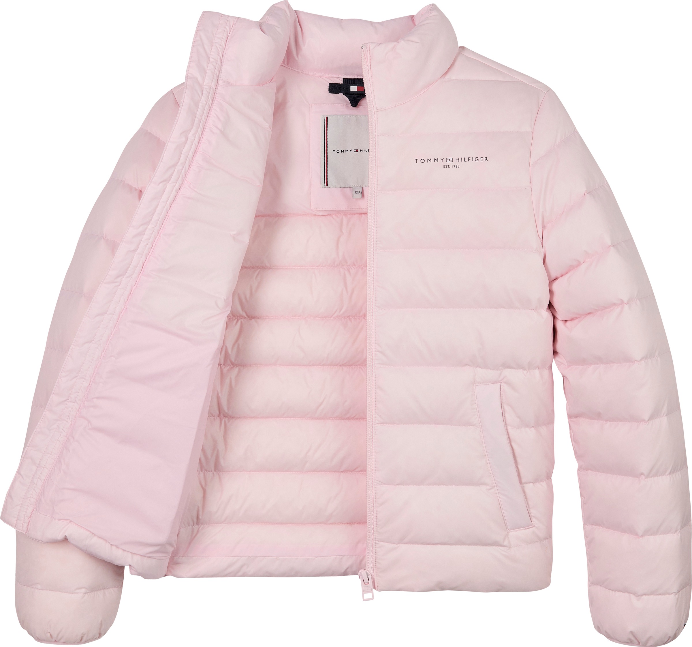 Tommy Hilfiger Steppjacke »ESSENTIAL LIGHT DOWN JACKET«, für Kinder bis 16 Jahre, Logodruck auf der Brust