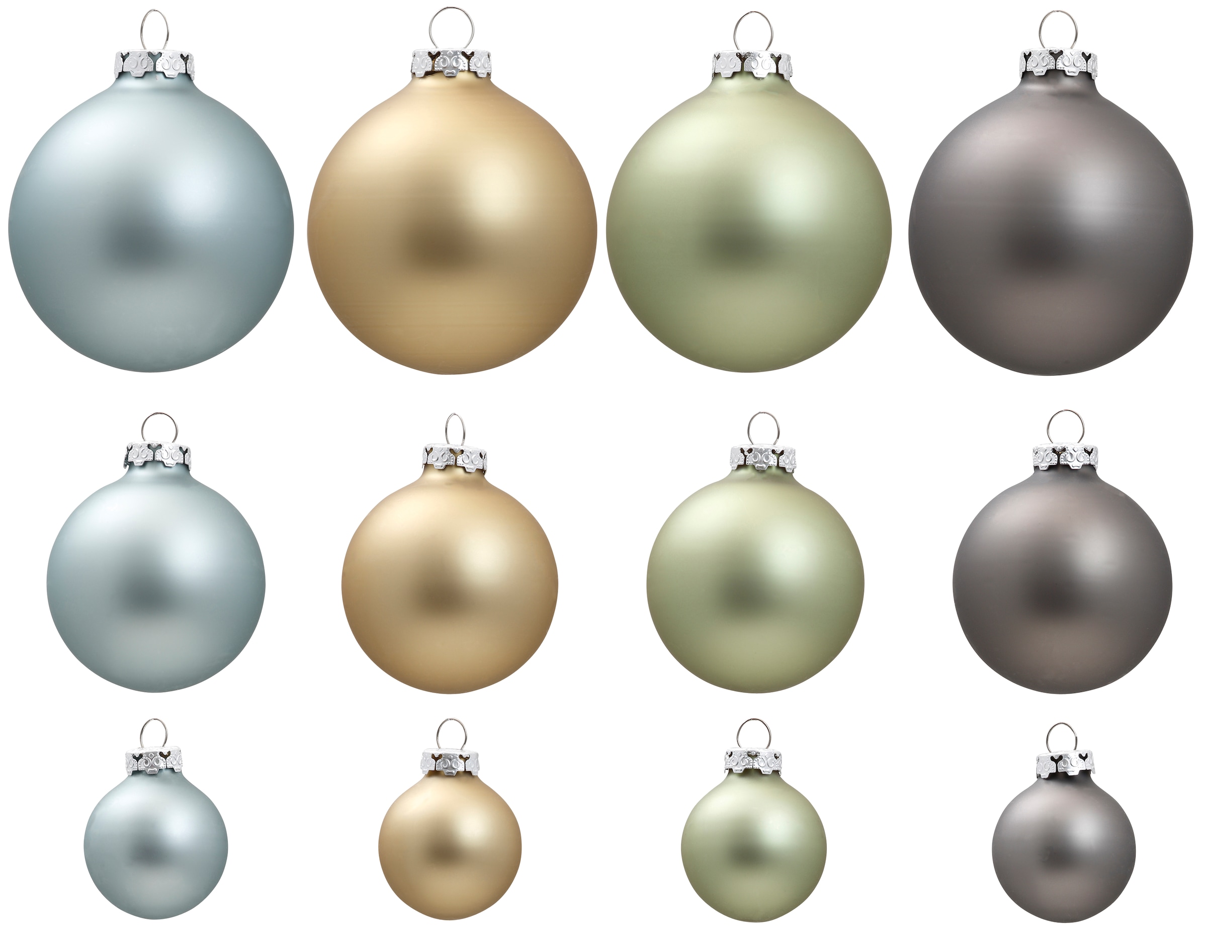 Thüringer Glasdesign Weihnachtsbaumkugel »Sanftmütige Stille, Weihnachtsdeko,  Christbaumschmuck«, (40 St.), hochwertige Christbaumkugeln aus Glas,  40-teilig online kaufen
