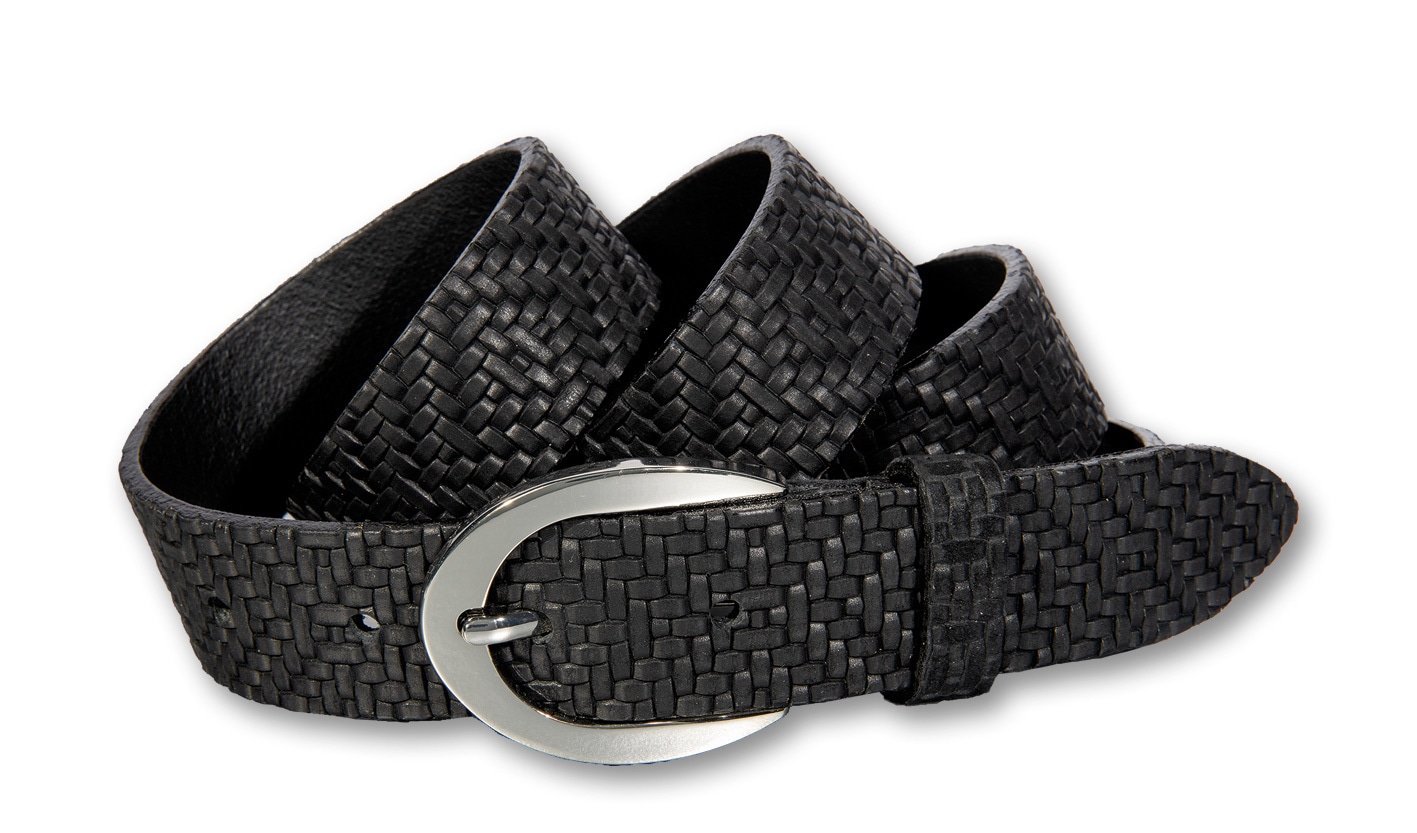 Silbergift Ledergürtel »Ledergürtel mit junger stylischer Flechtstruktur«