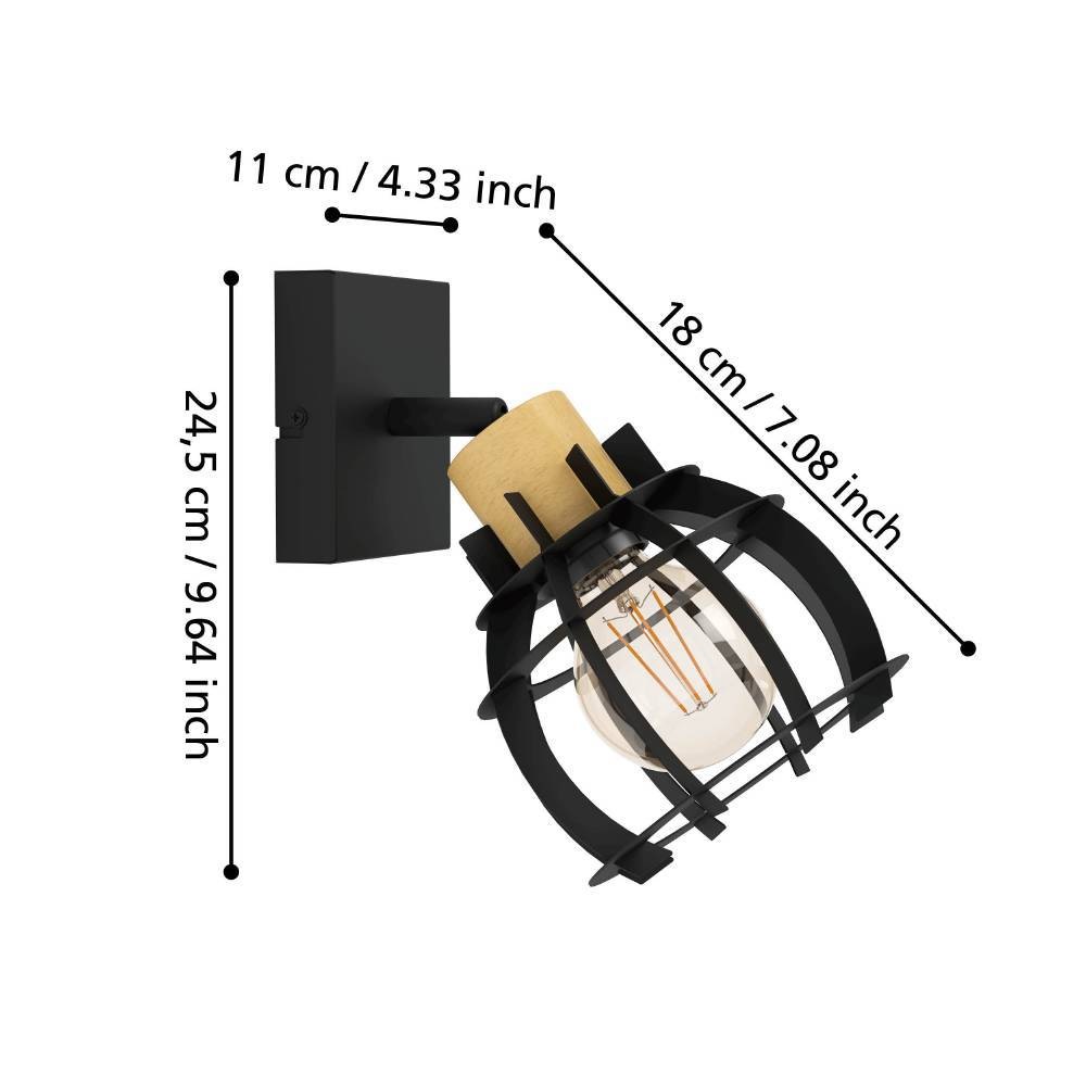 EGLO Wandlampe »STILLINGTON 1«, für Leucghtmittel 1 x E27
