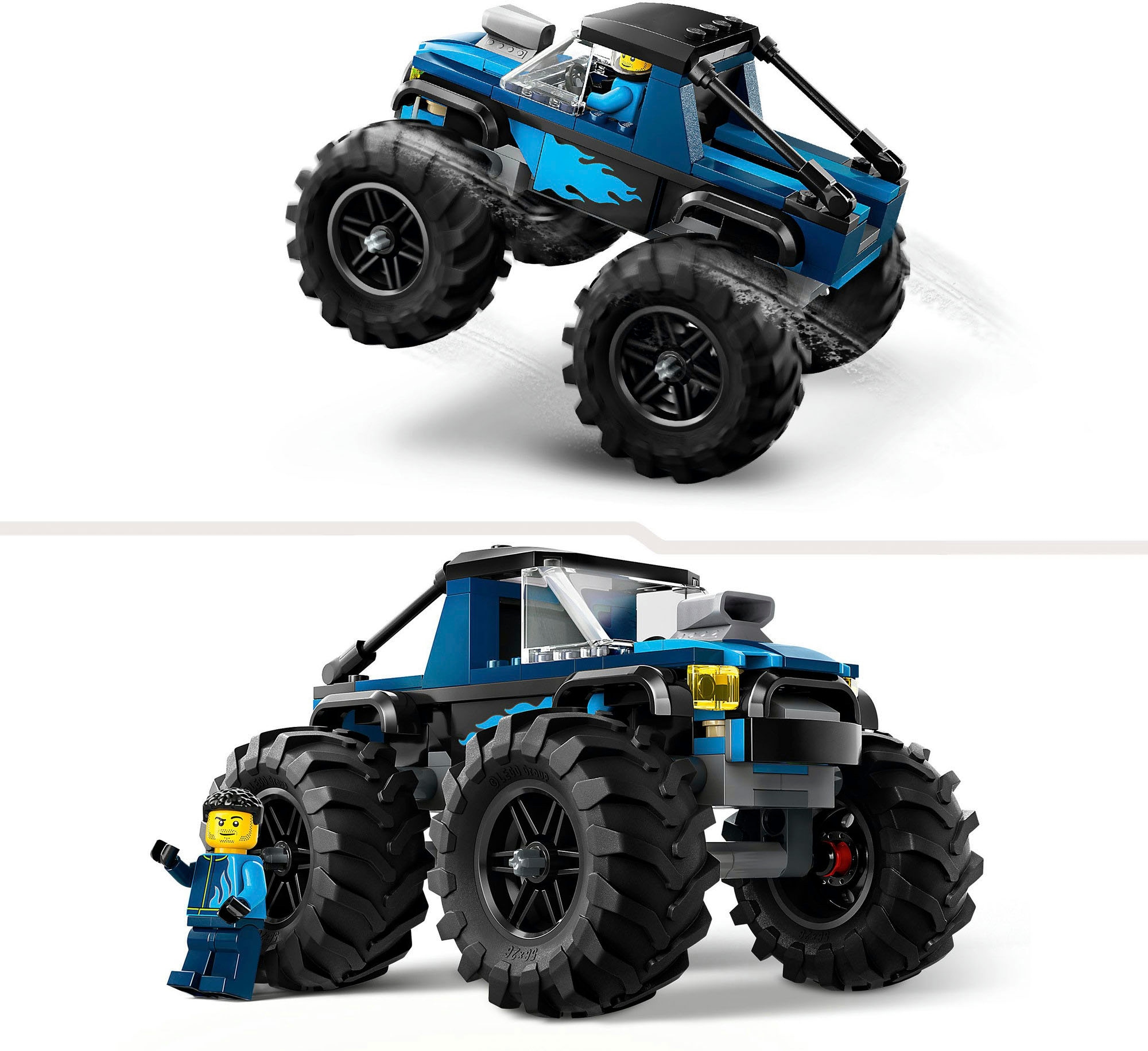 LEGO® Konstruktionsspielsteine »Blauer Monstertruck (60402), LEGO City«, (148 St.), Made in Europe