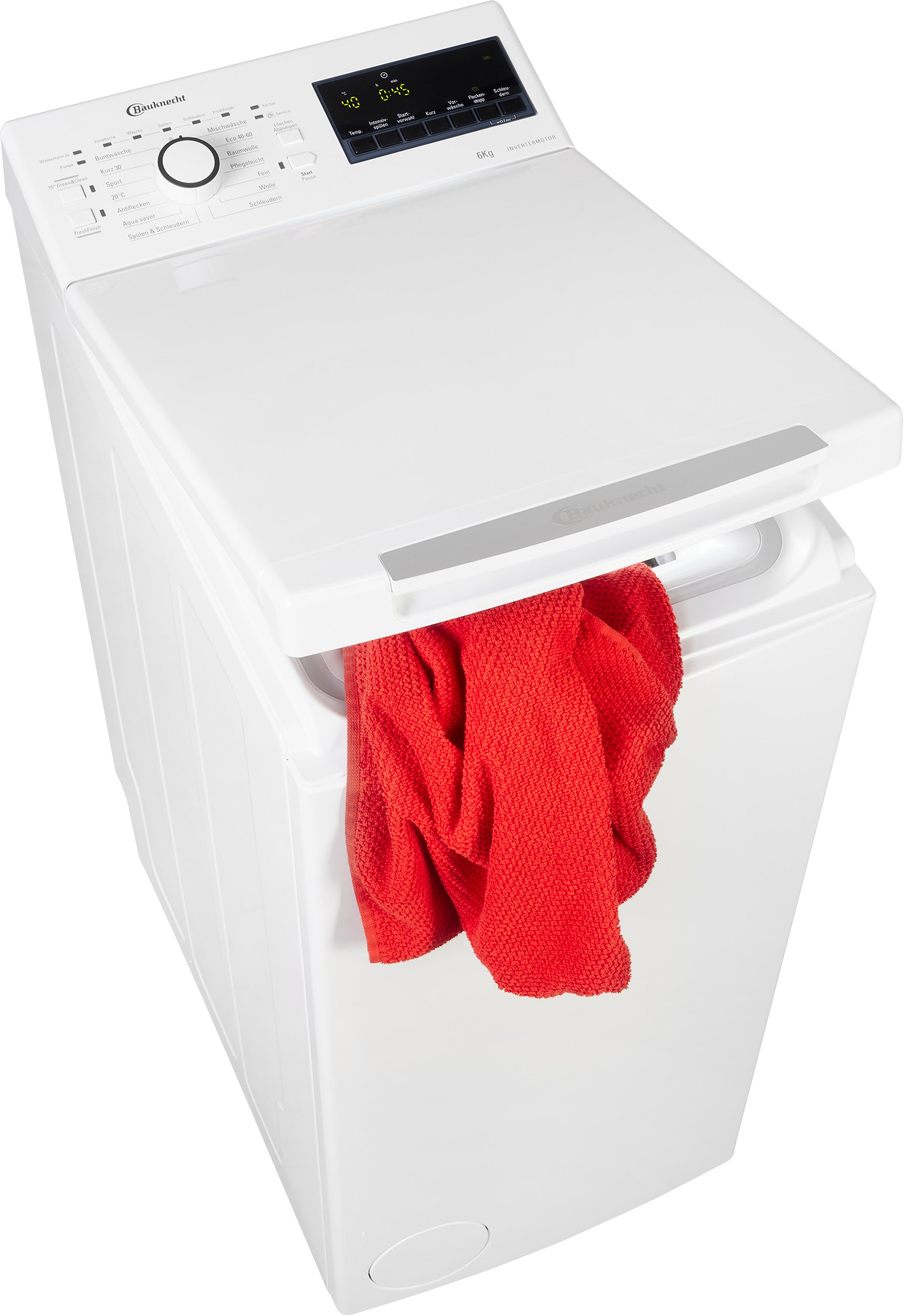 BAUKNECHT Waschmaschine Toplader »WMT Super Eco 624 A N« 6 kg 1200 U/min Energieeffizienzklasse A, Antiflecken, Vollwasserschutz weiß Automatische...