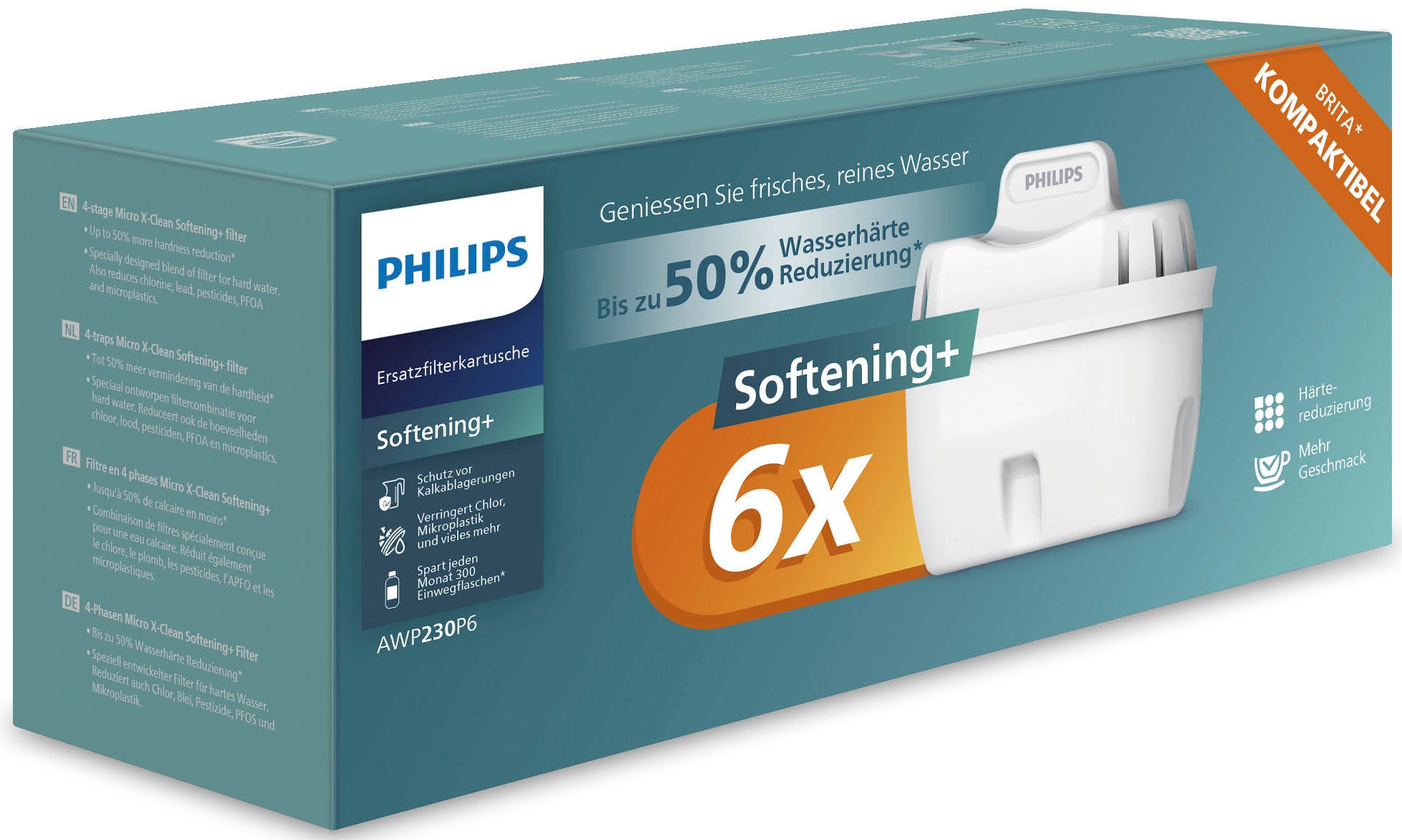 Philips Wasserfilter »Micro X-Clean Softening«, (6 tlg.), 6er Pack Kalk- un günstig online kaufen