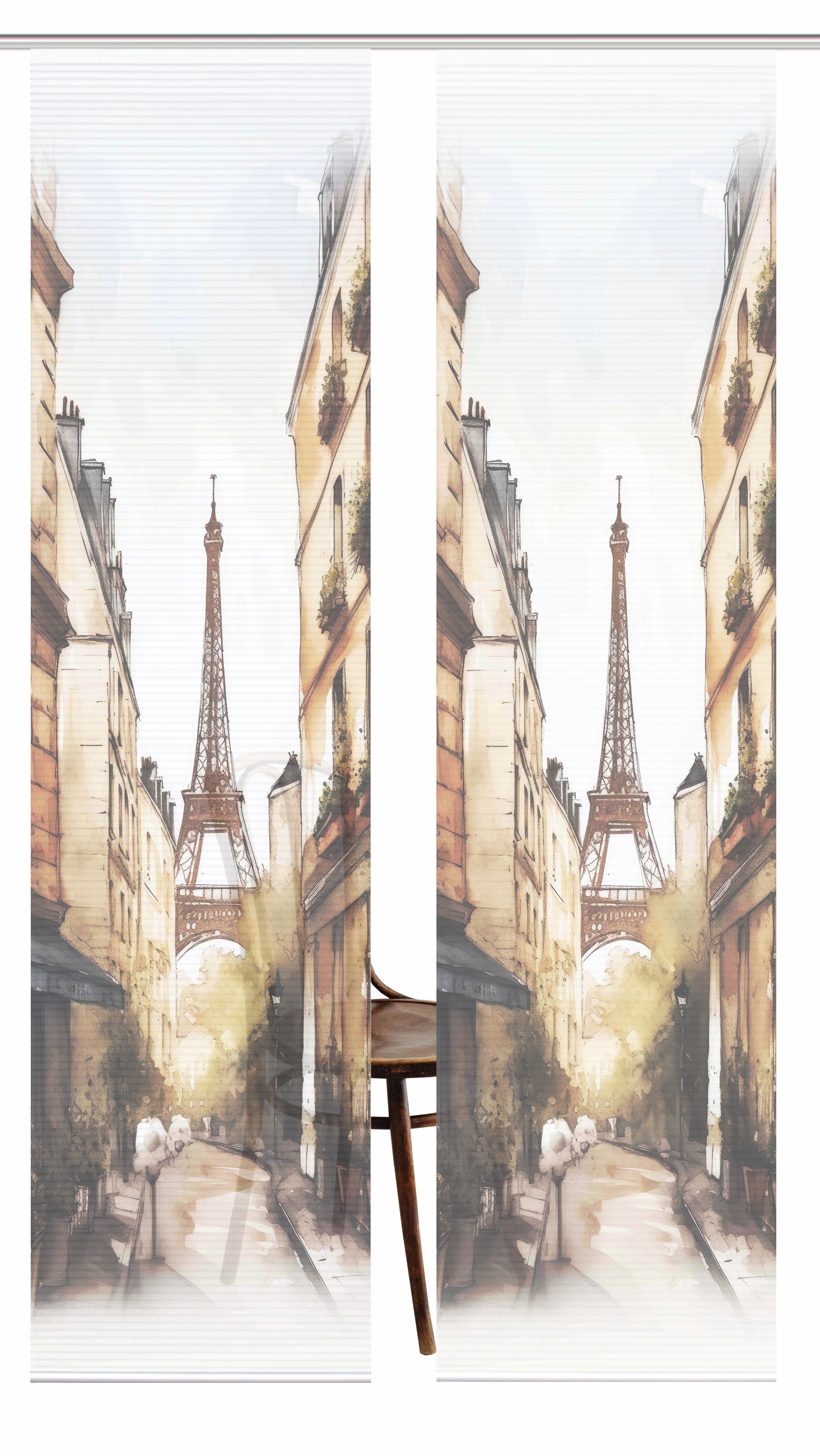 HOME in green Schiebegardine »FRANCQ« Paneelwagen 2 Stk. tlg. Bambusoptik, günstig online kaufen