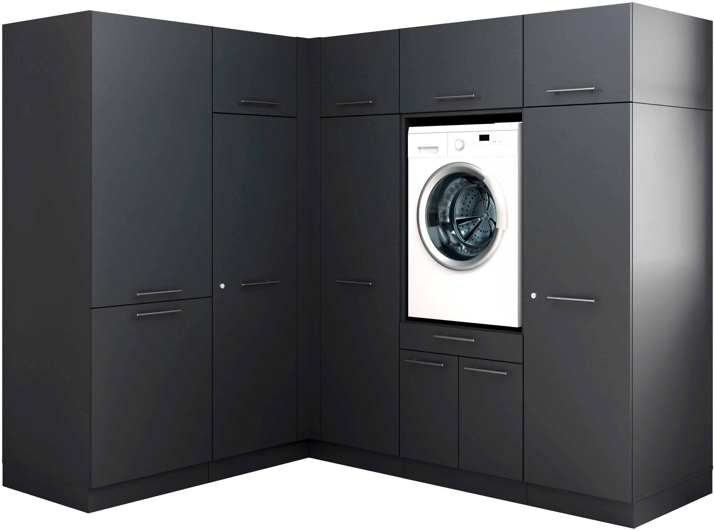 Laundreezy Mehrzweckschrank-Set »Laundreezy, 9-tlg. Mehrzweckschrank-Set B/H/T 218/200/68 cm« 9 Stk. tlg.