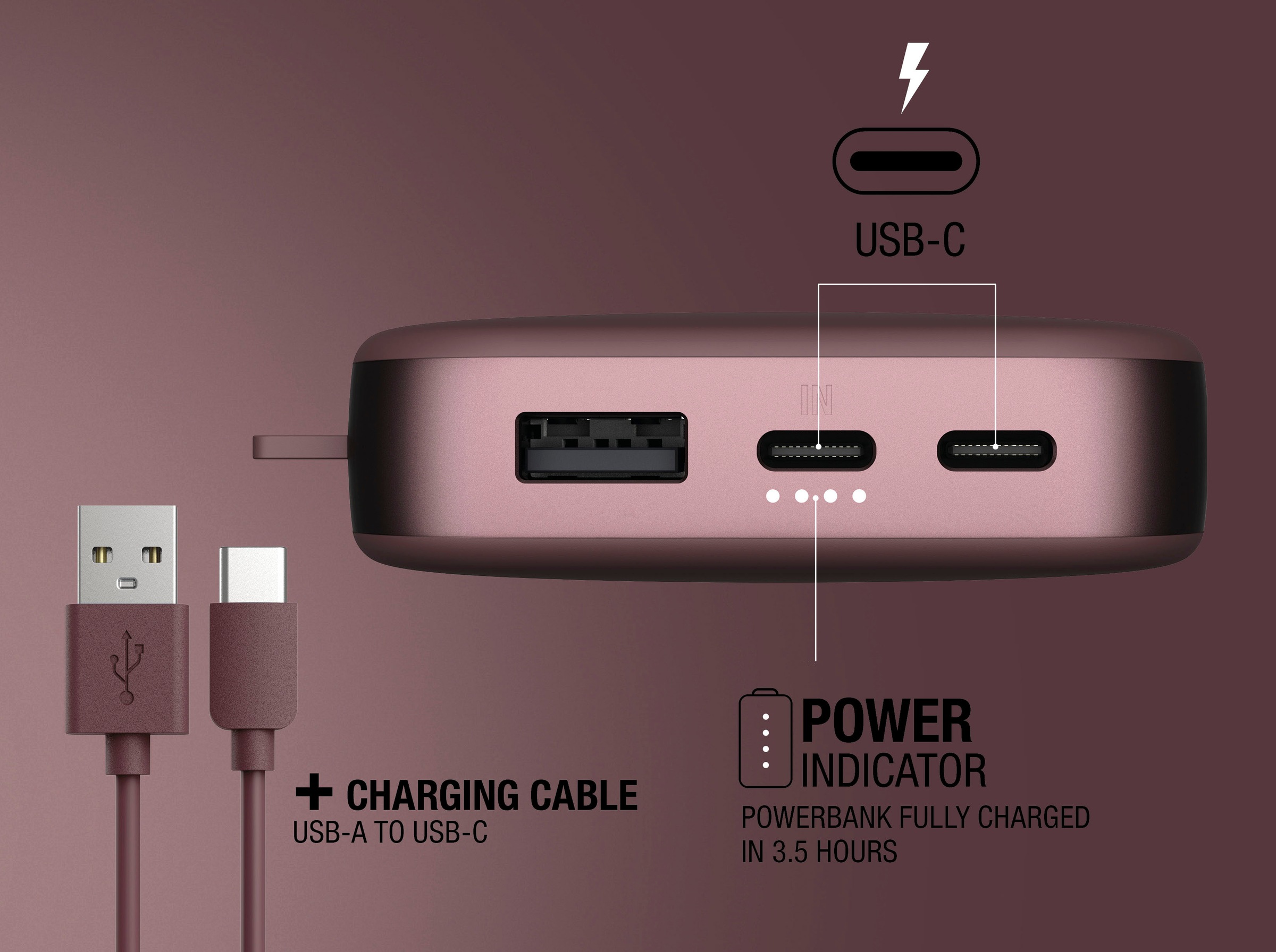 Fresh´n Rebel Powerbank »Power Pack 18000mAh mit USB-C, Ultra Fast Charge & 20W PD«