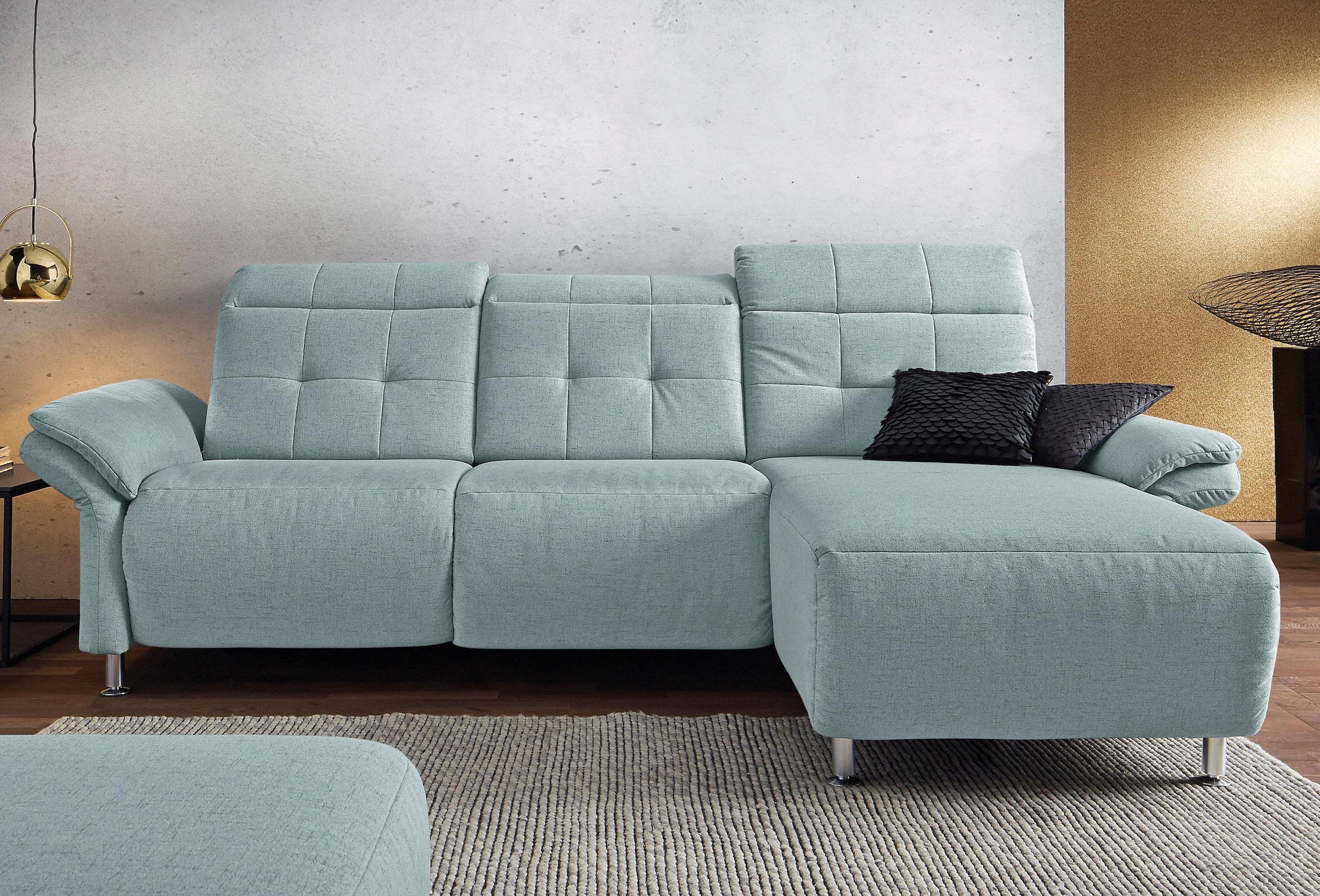 Places of Style Ecksofa »Manhattan L-Form«, 2 Sitze mit elektrischer Relaxf günstig online kaufen