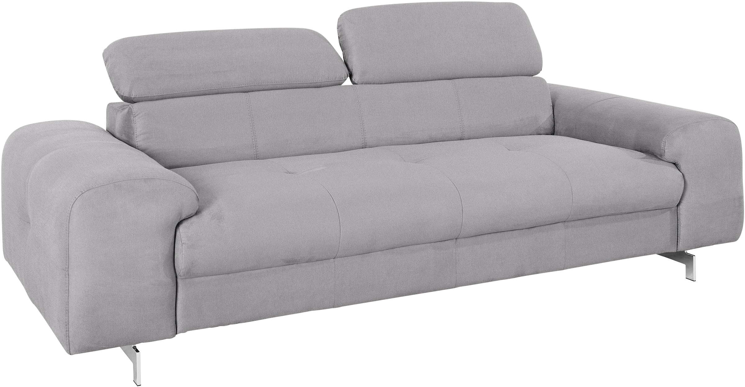 COTTA 3-Sitzer »Chef«, Big-Sofa mit Kopfteilverstellung, edle Metallkufen