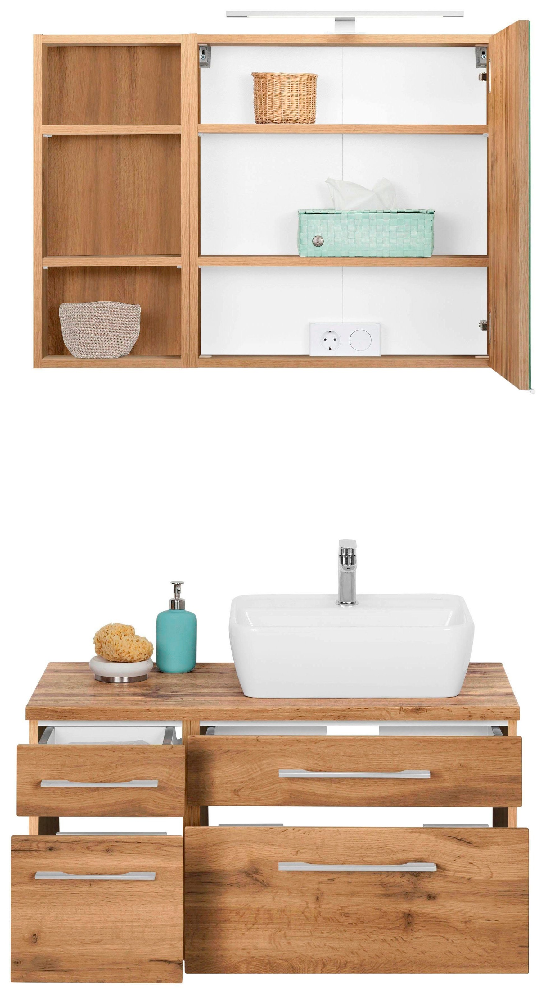 welltime Badmöbel-Set »B/H/T: 311 x 81 x 173« 3 Stk. tlg. günstig online kaufen