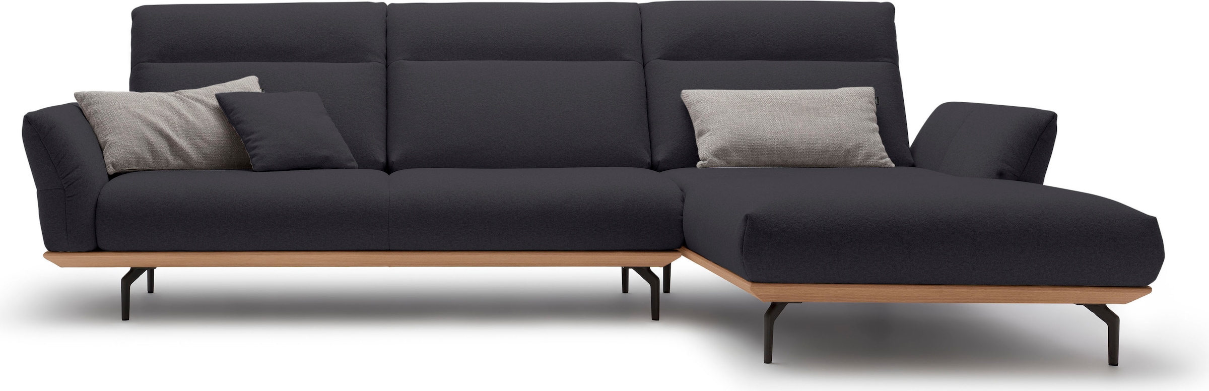 Creation BY ROLF BENZ Ecksofa »CR.460«, Sockel in Eiche, Winkelfüße in Umbr günstig online kaufen