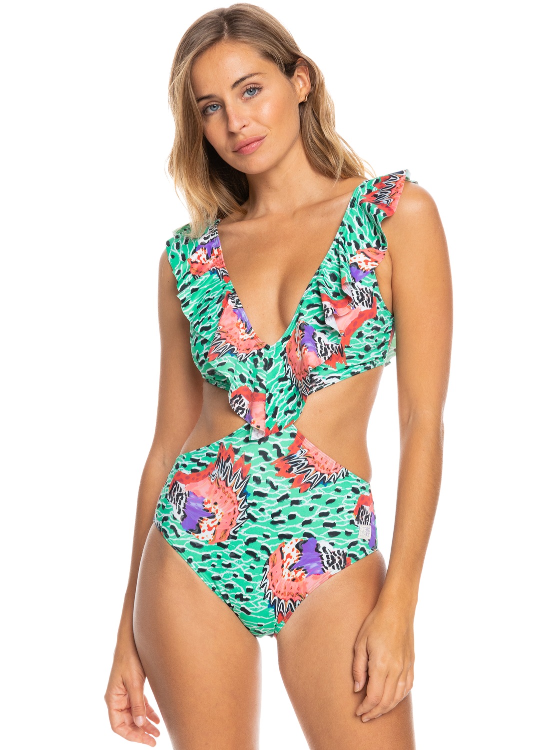 ROXY Badeanzug »Stella Jean x « Holy Green Melie S S Material: leistungsstarkes,...