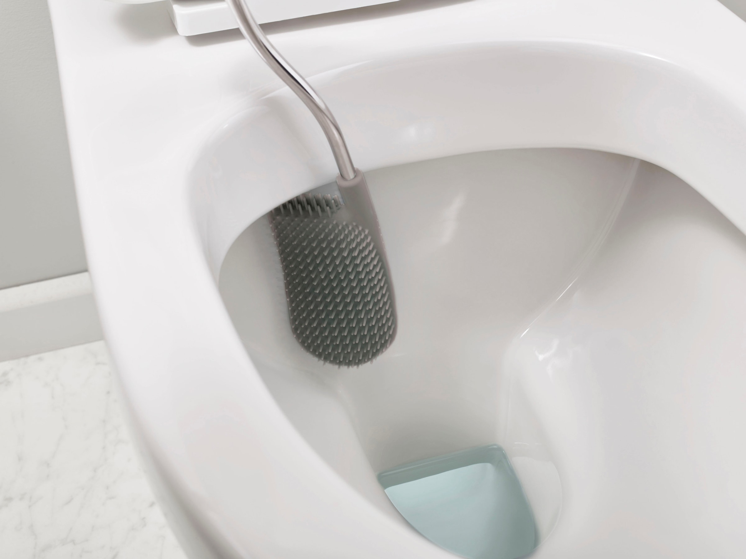 Joseph Joseph WC-Reinigungsbürste »Flex™ Plus«, Set, 2 St., aus Kunststoff-Edelstahl, mit Ständer, Tropfschutz & Antiverstopfungsdesign