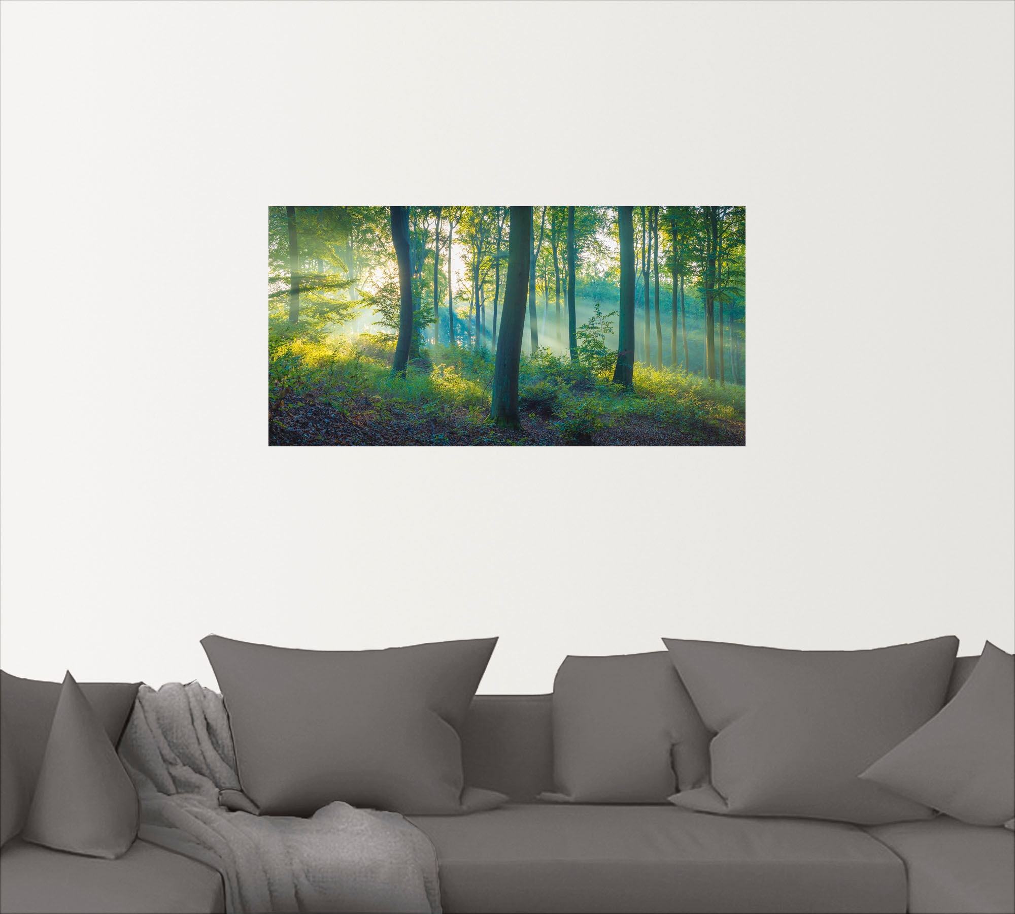 Artland Wandbild »Wald Panorama«, Waldbilder, (1 St.), als Alubild, Outdoor günstig online kaufen